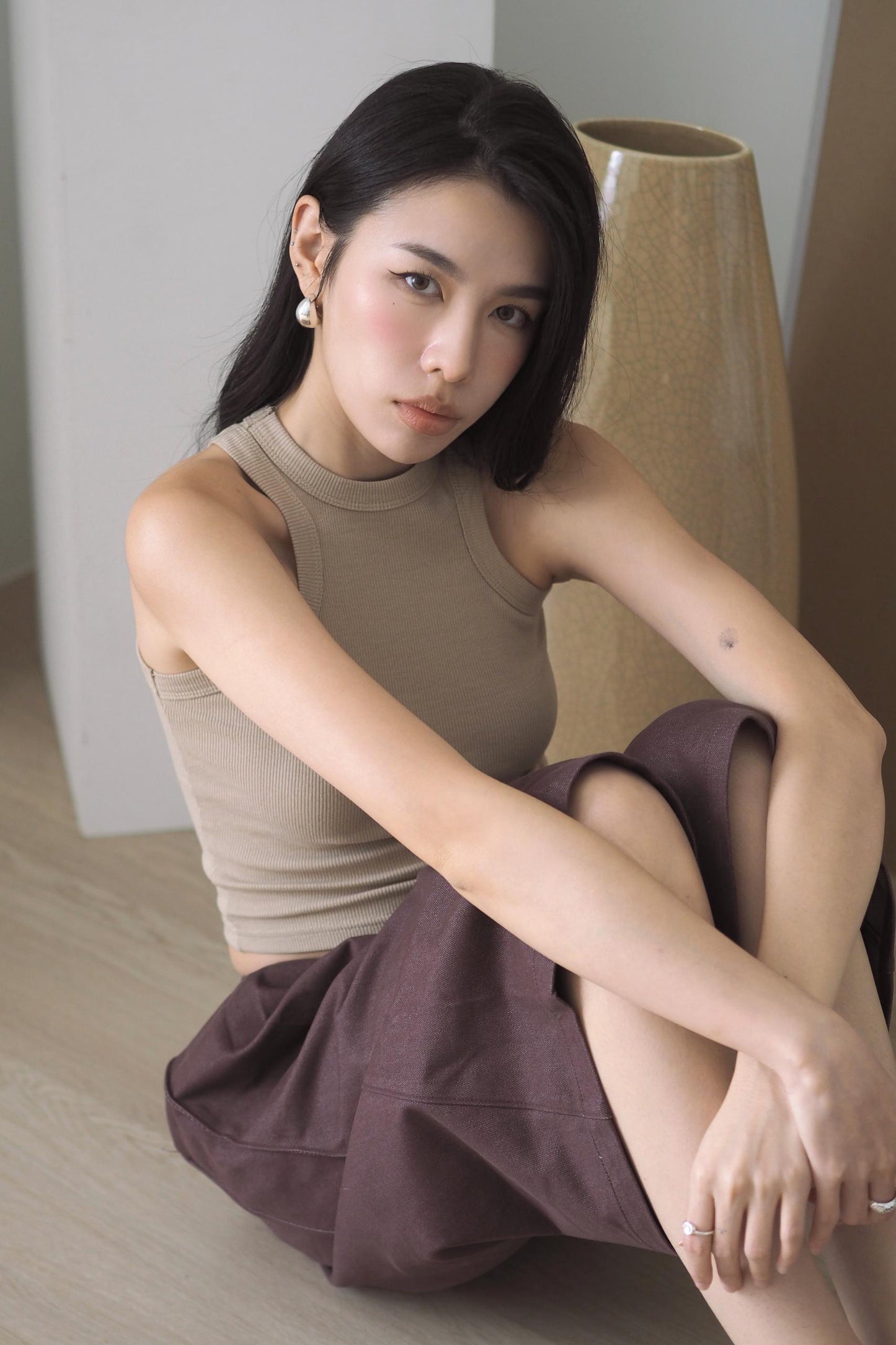 Solid Crop Tank Top