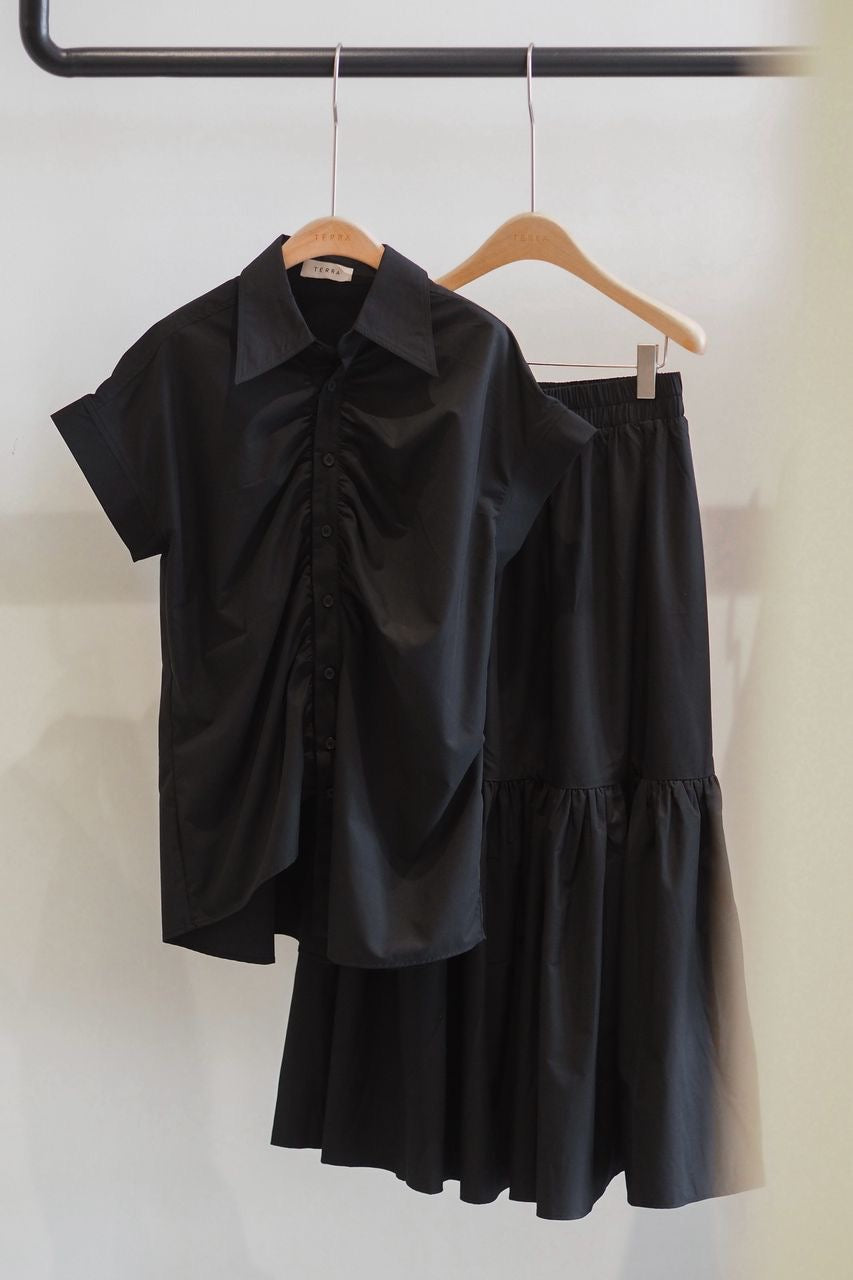 Elastic Pleated Loose Skirt