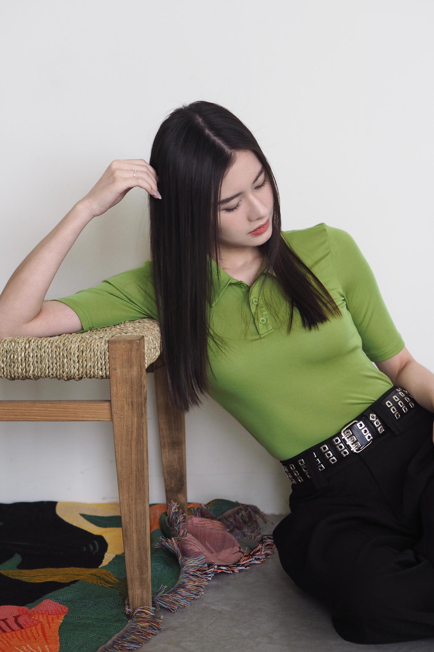 Short Sleeve Collared Top