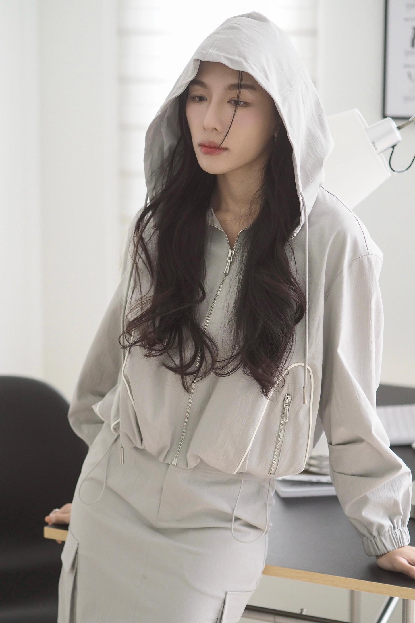 Hooded Short Windbreaker