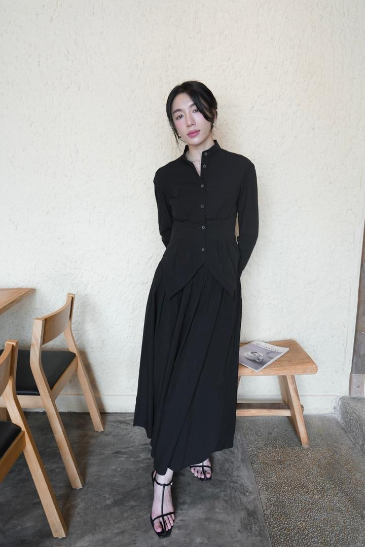 Shirt With Side Slit Hem Set