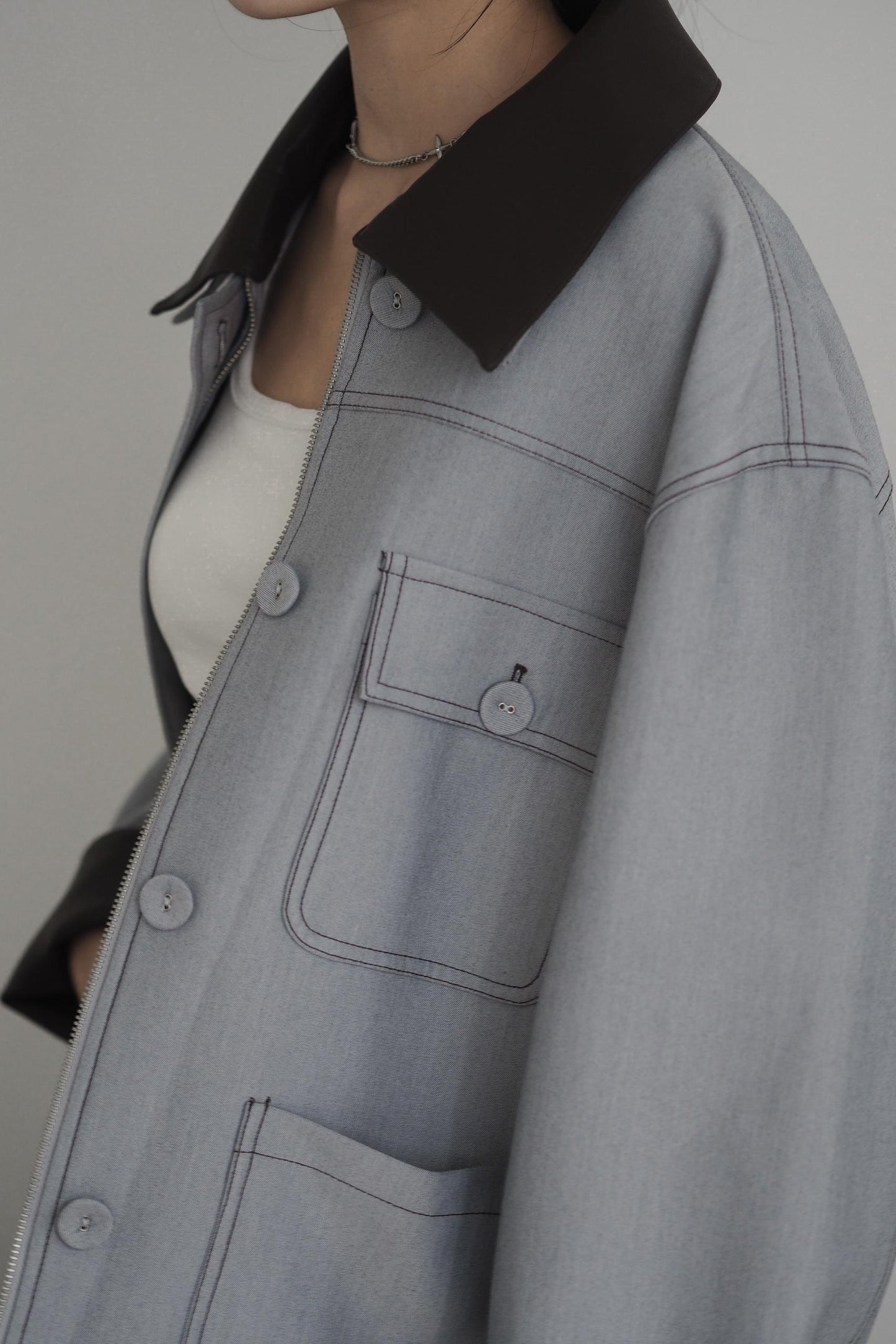 Outline Double Collar Shirt