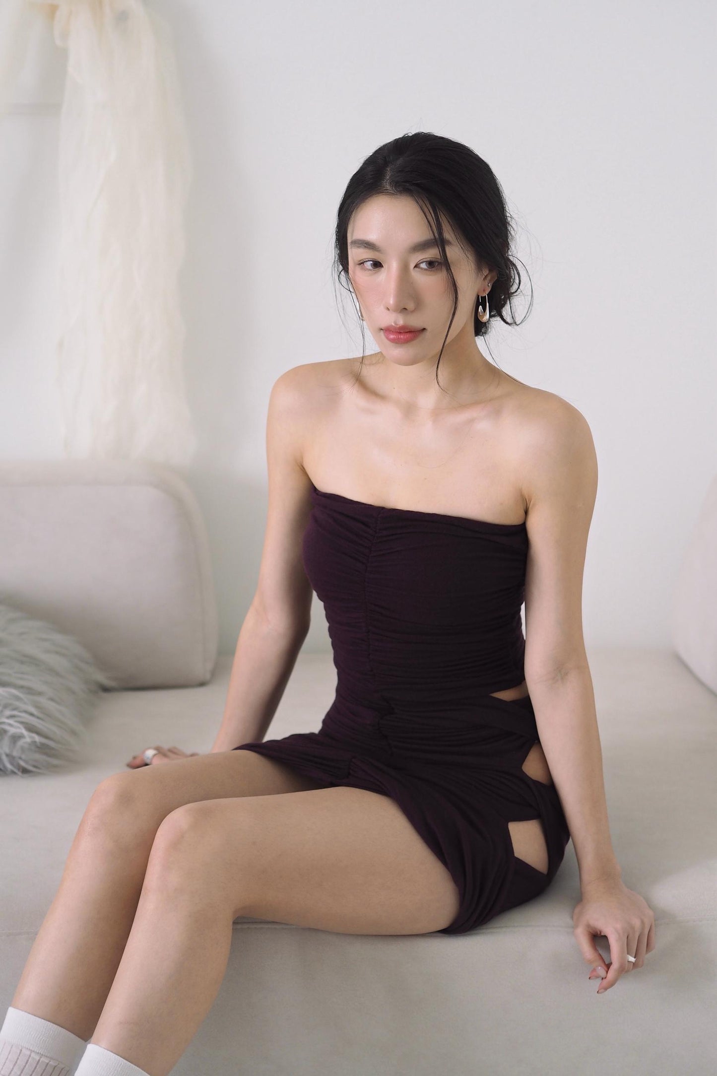 Hollow Slim Tube Dress