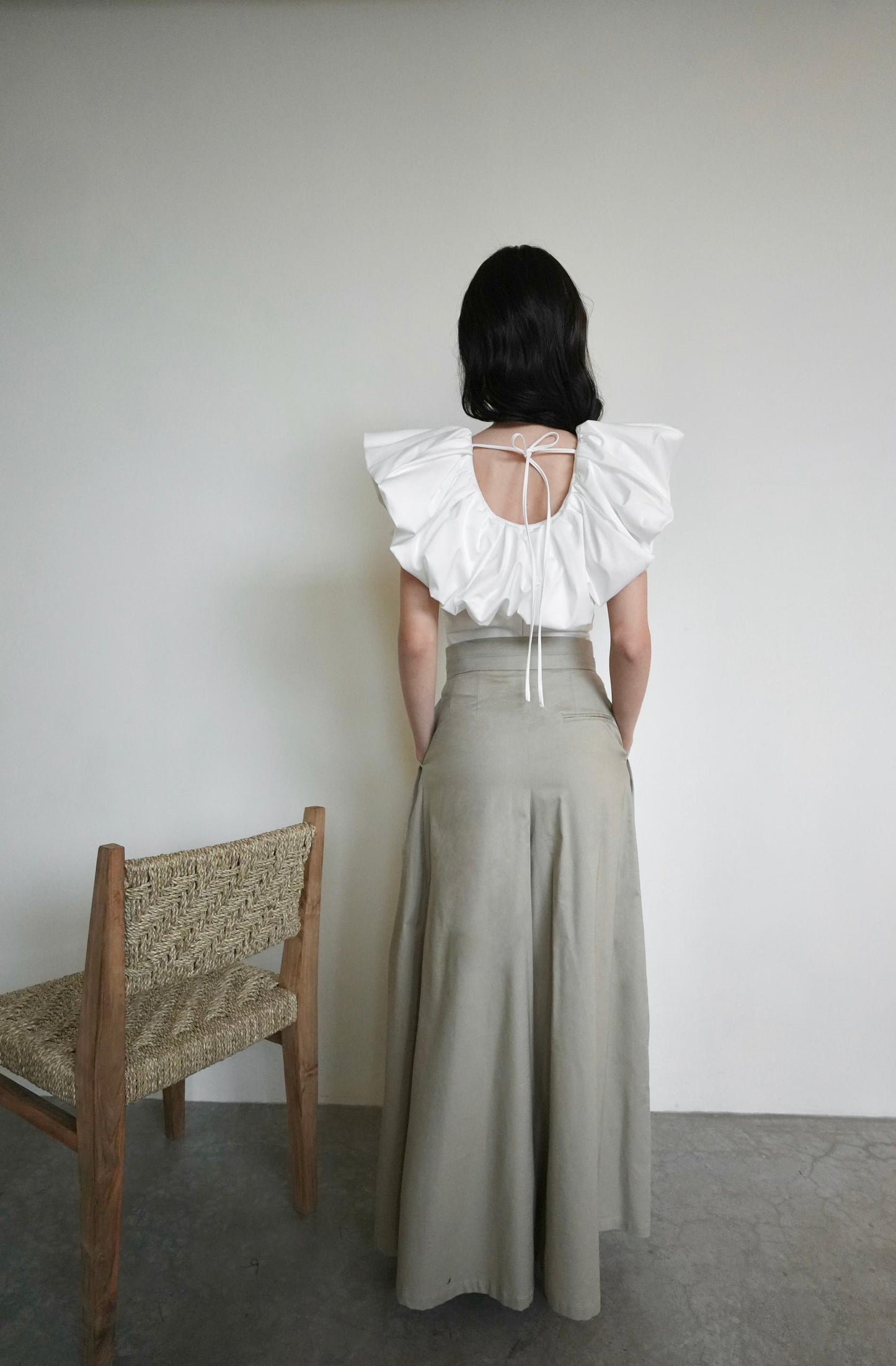 Ruffled Round Neck Top