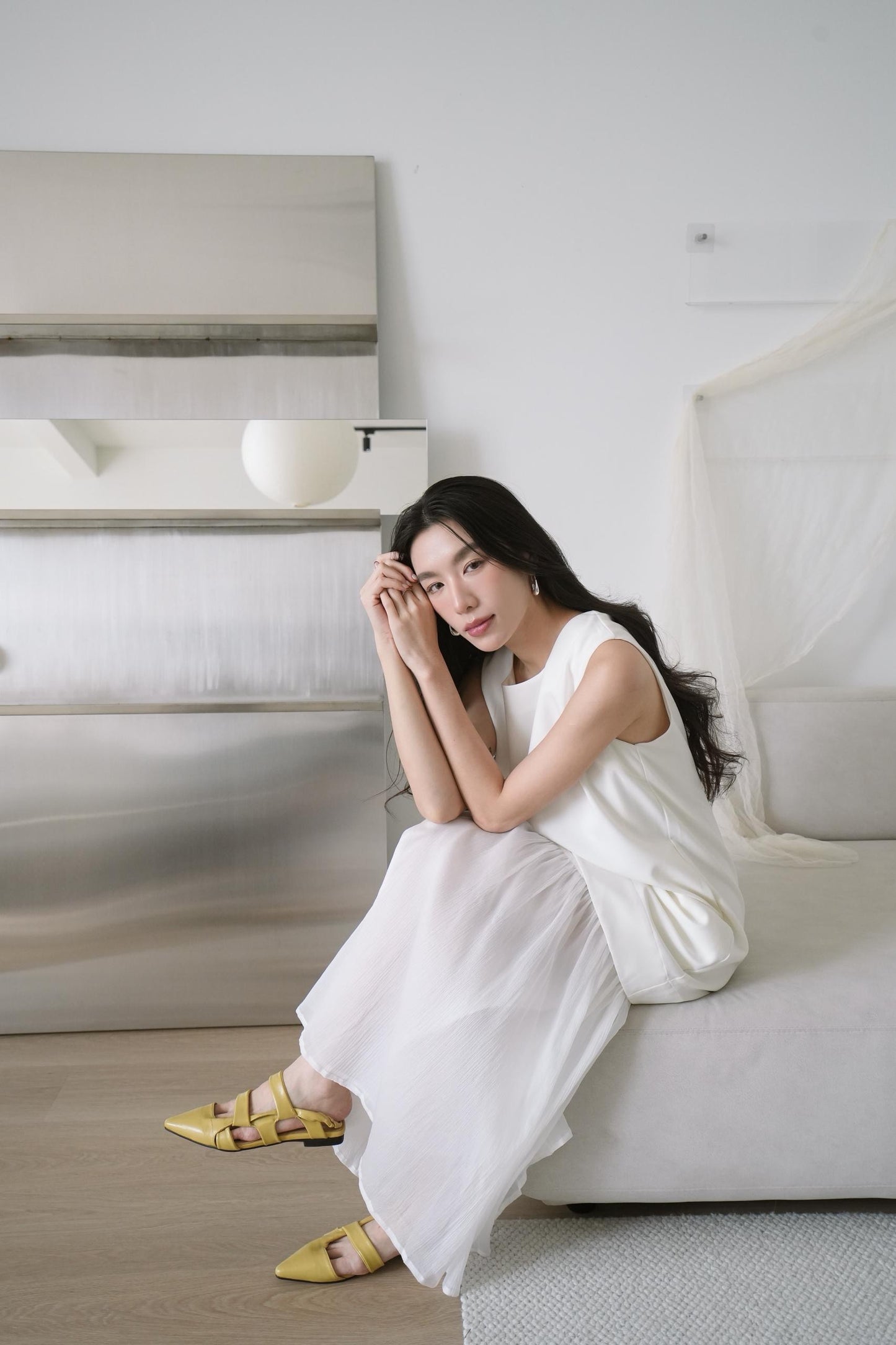 Two-Layered Flowy Sleeveless Dress