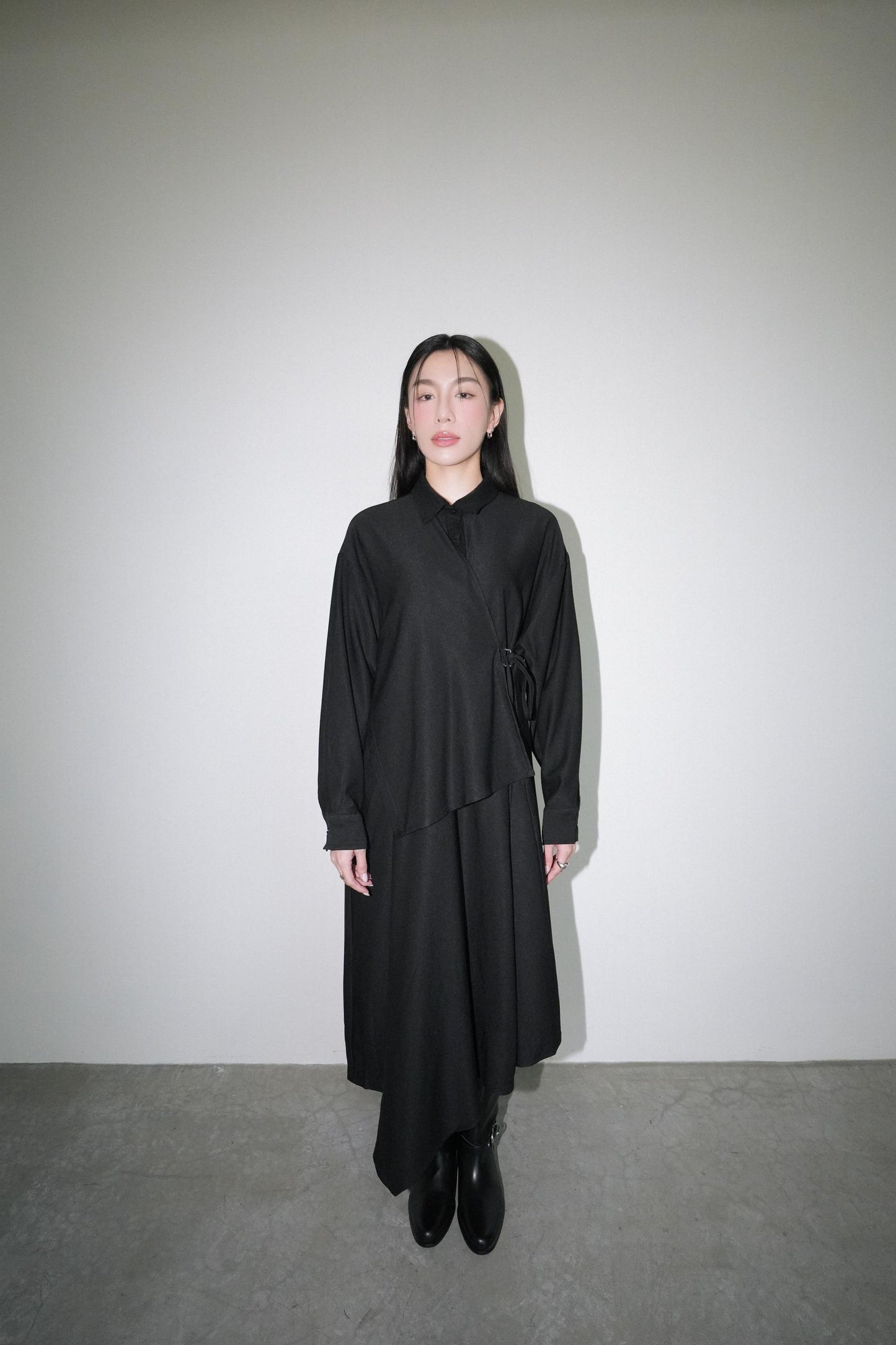 Irregular Dress With Adjust Belt