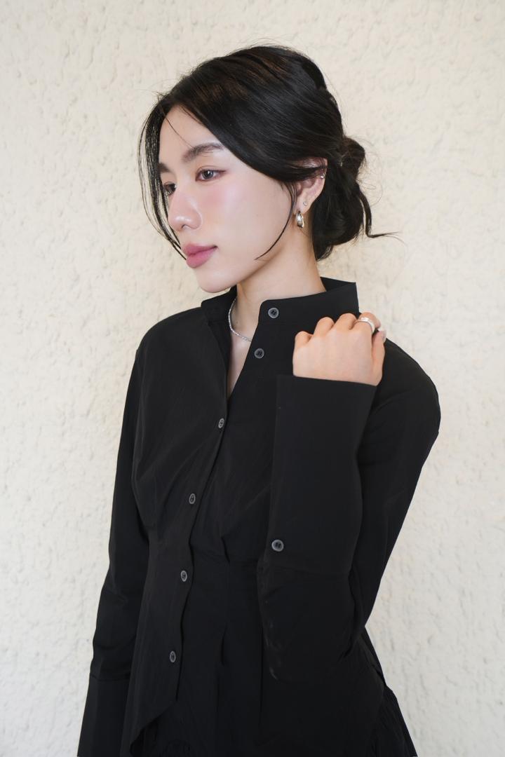 Shirt With Side Slit Hem Set