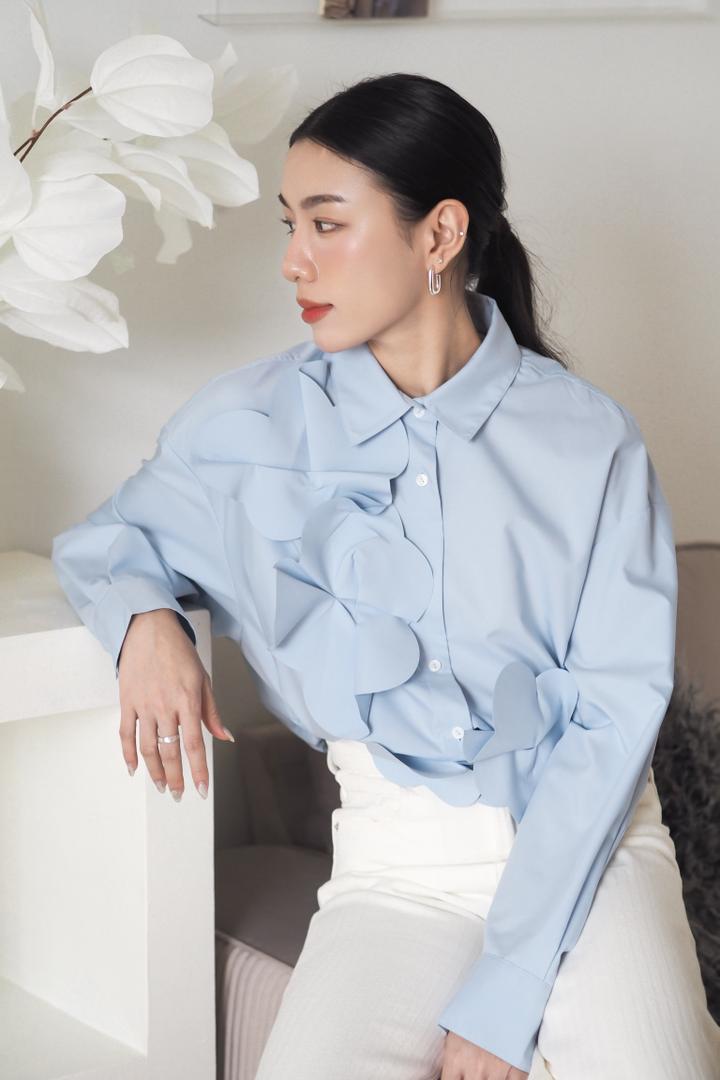 Shirt With 3D Floral Design