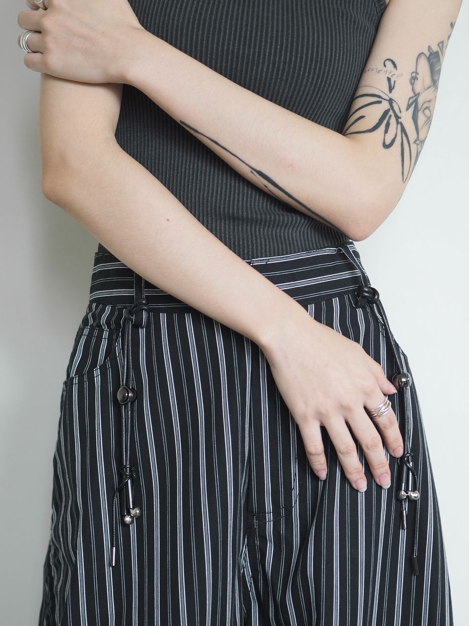 Stripe Loose Trousers