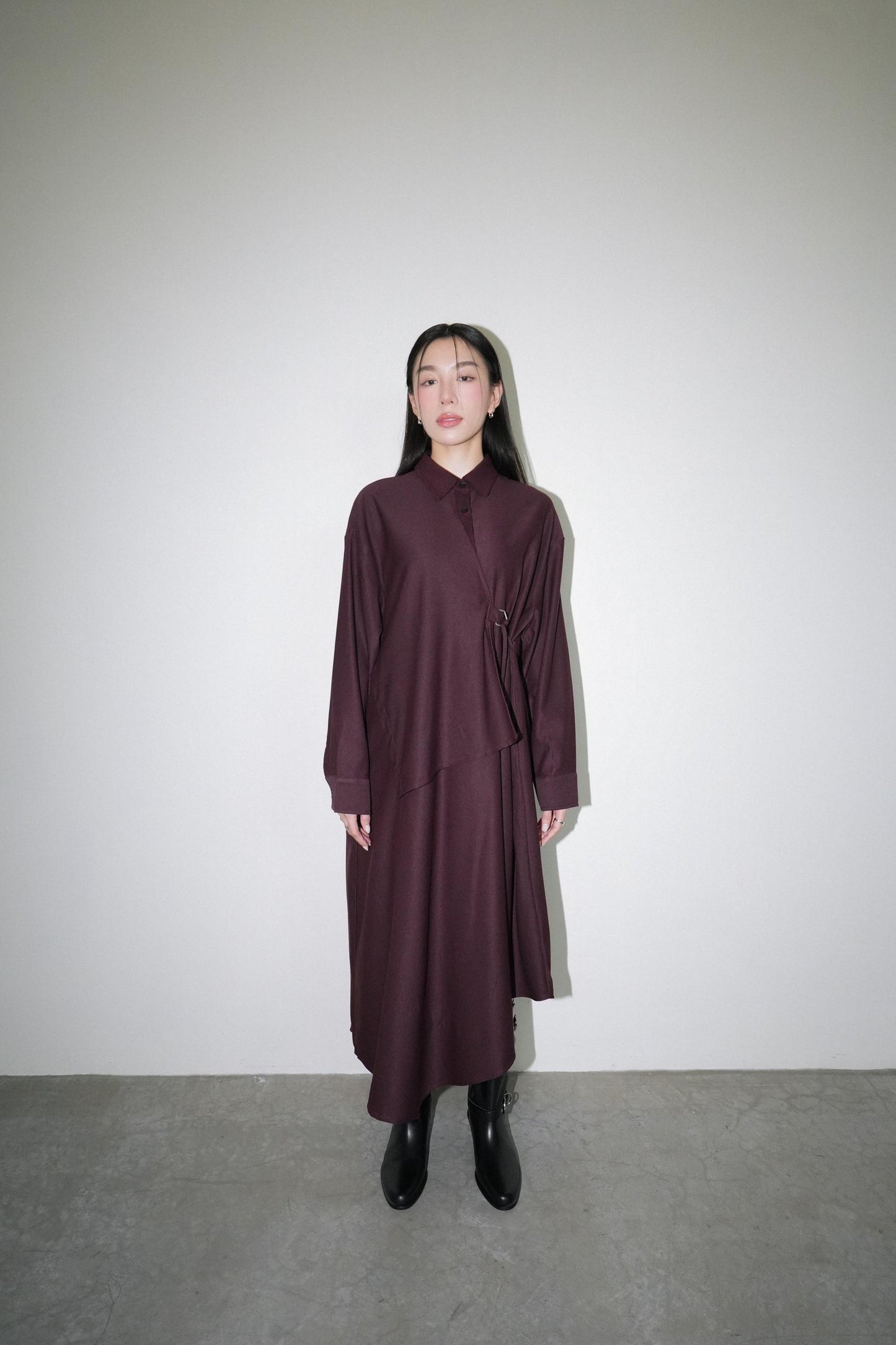 Irregular Dress With Adjust Belt