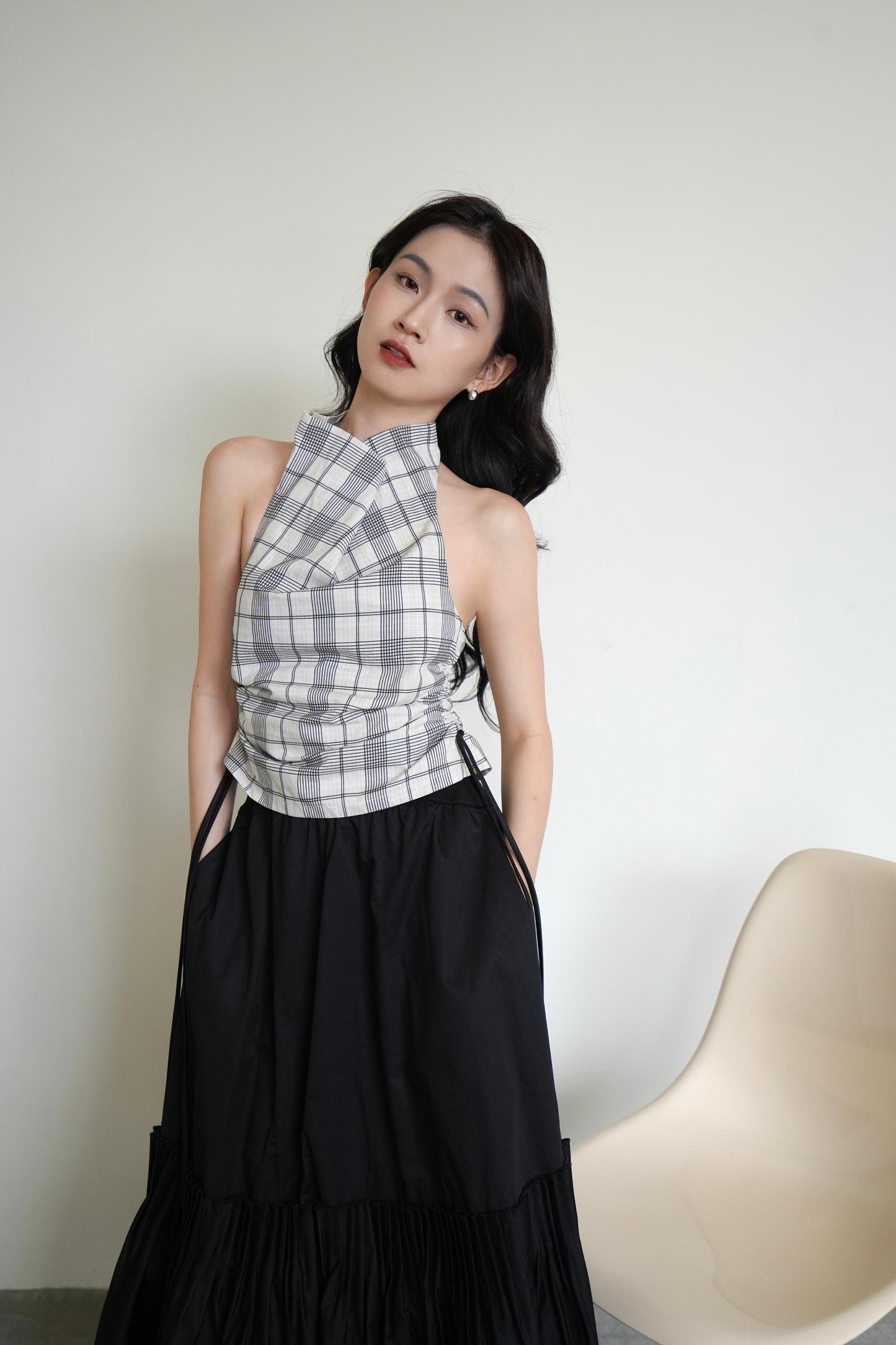 Vintage Plaid Tube Top