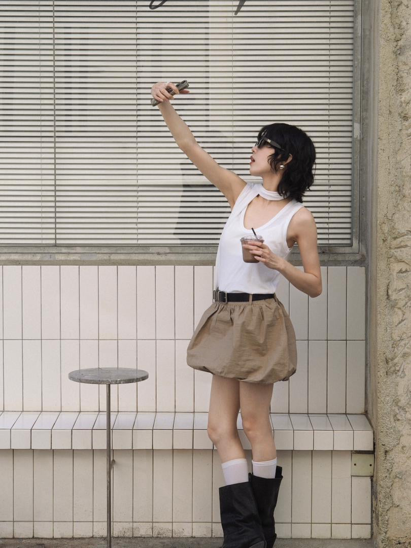 Puffy bubble-style shorts