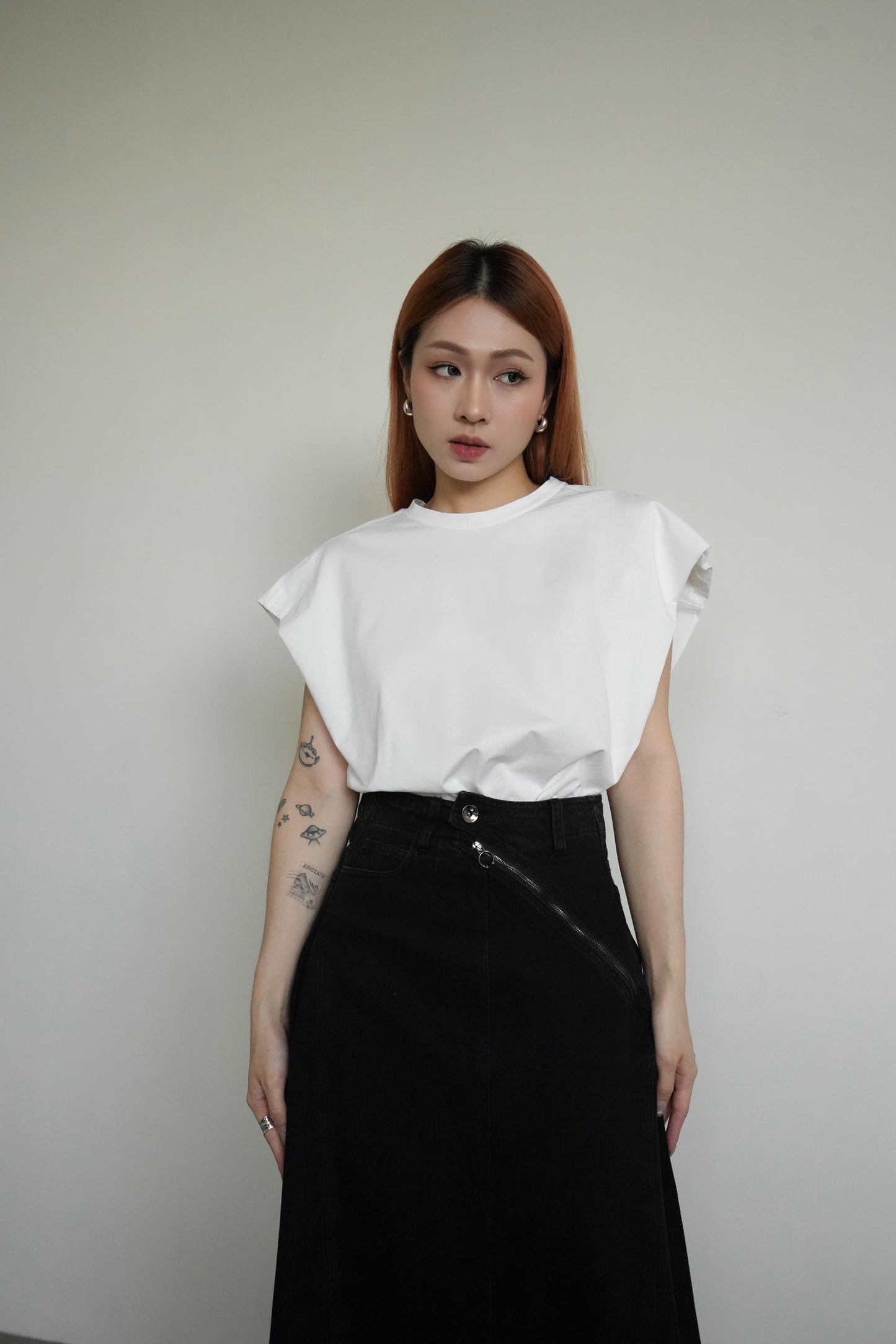 Elastic Basic Round Neck Top