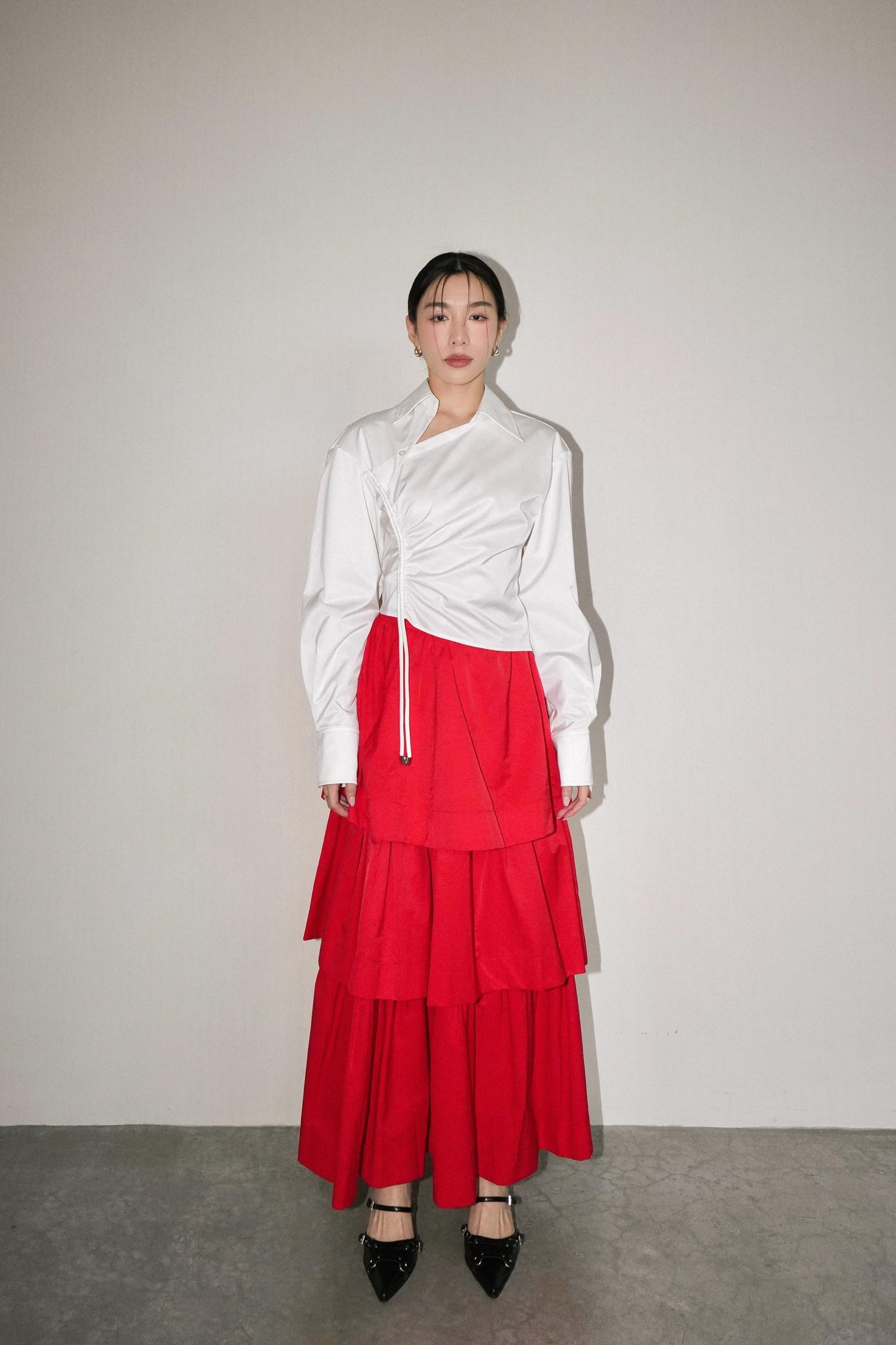 Drawstring Slim Shirt