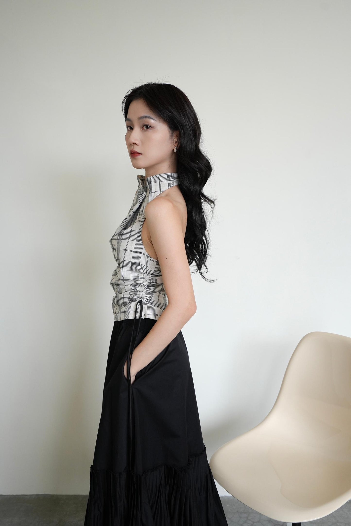 Vintage Plaid Tube Top