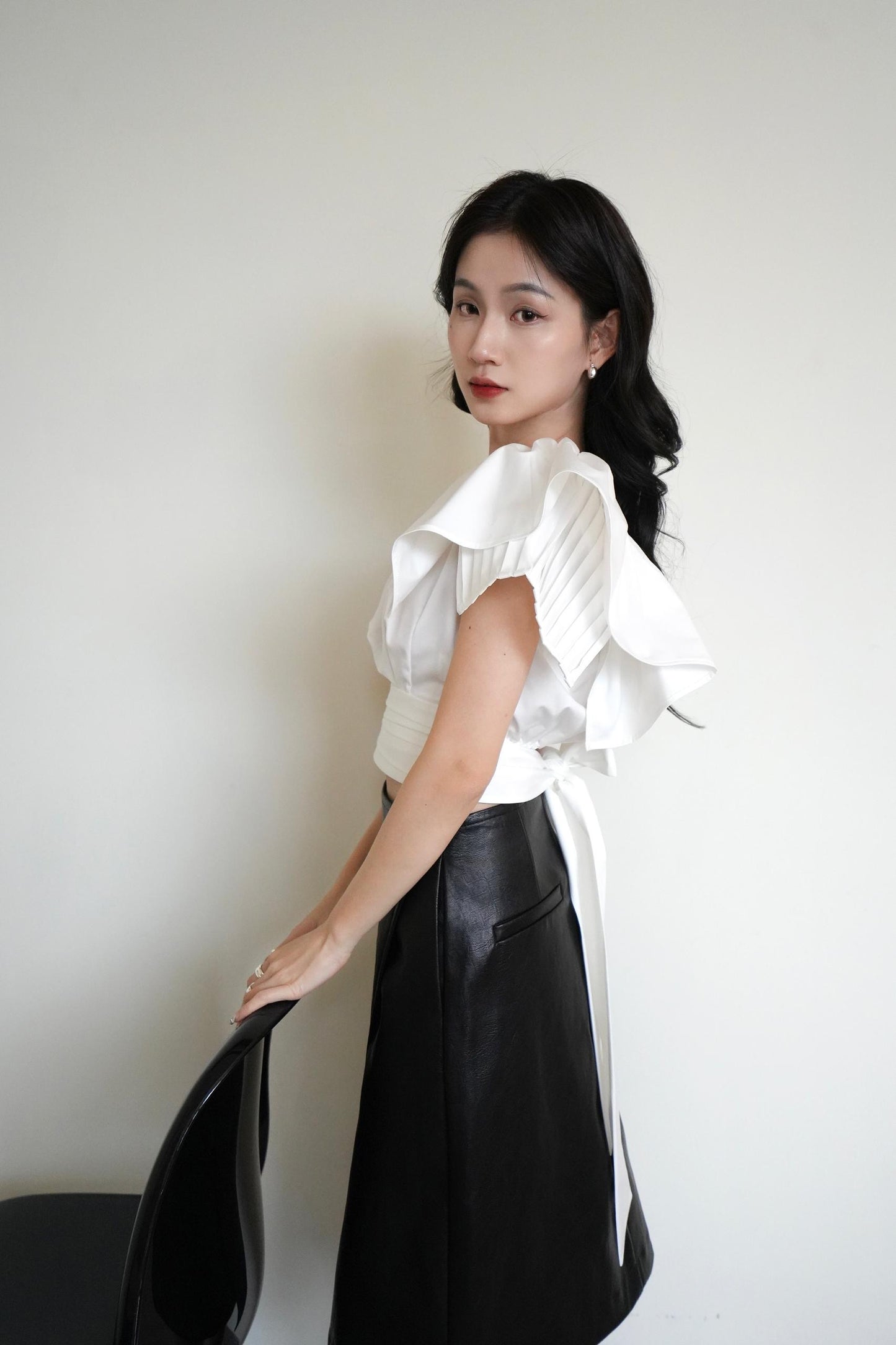 Ruffle Square Neck Top