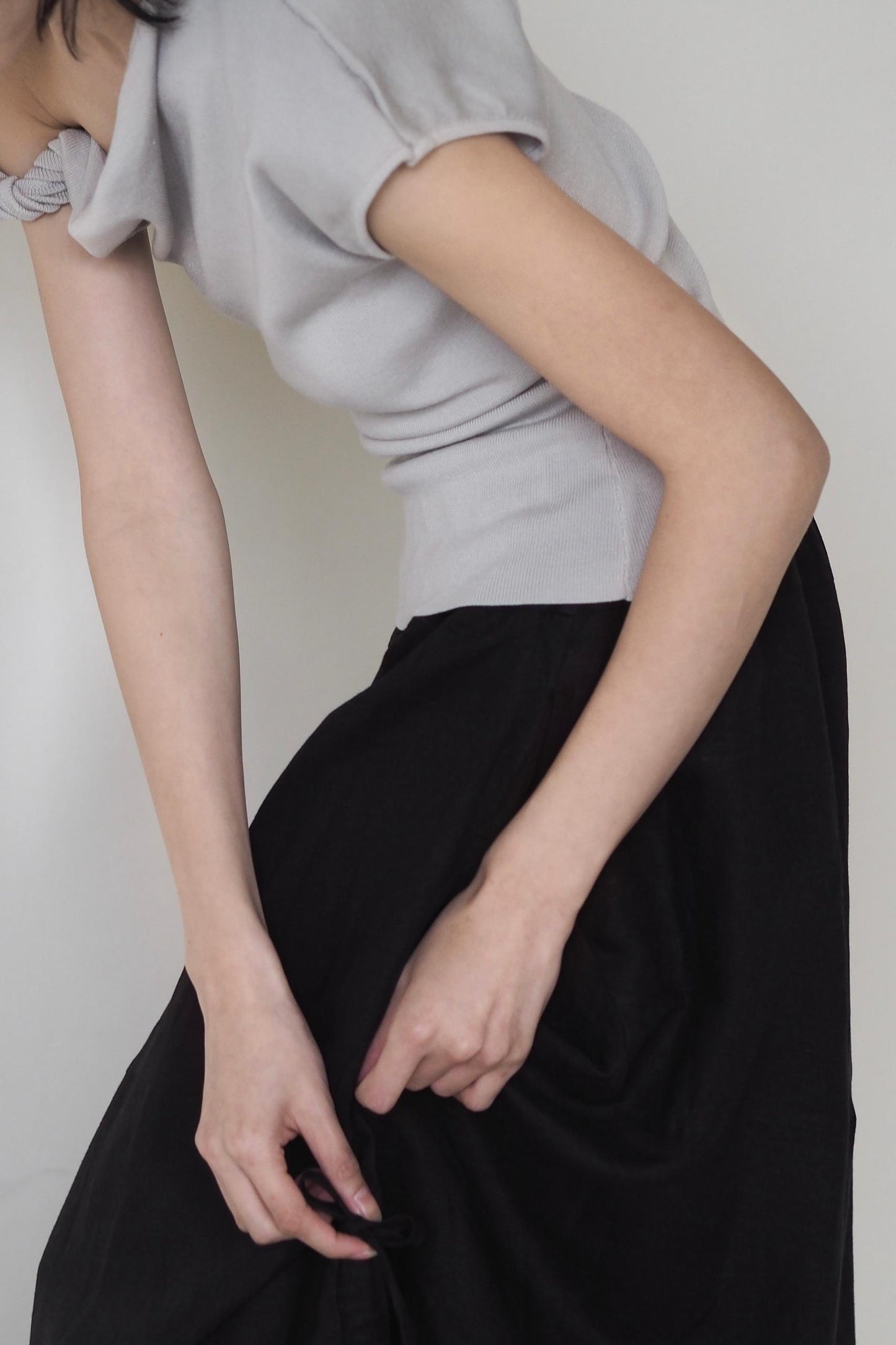 One-Shoulder Twist Knit Top
