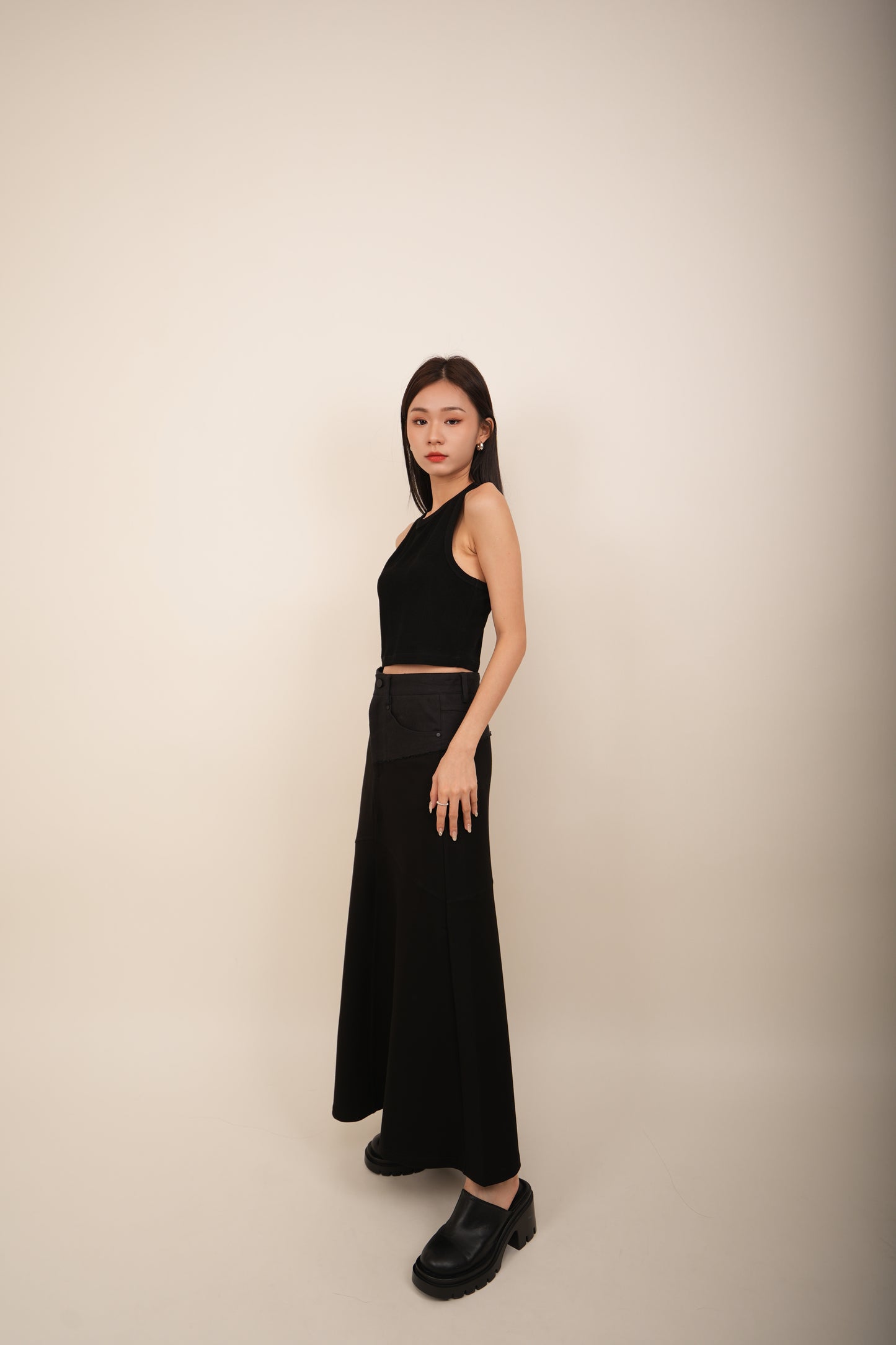 Jeans Combination Cotton Skirt