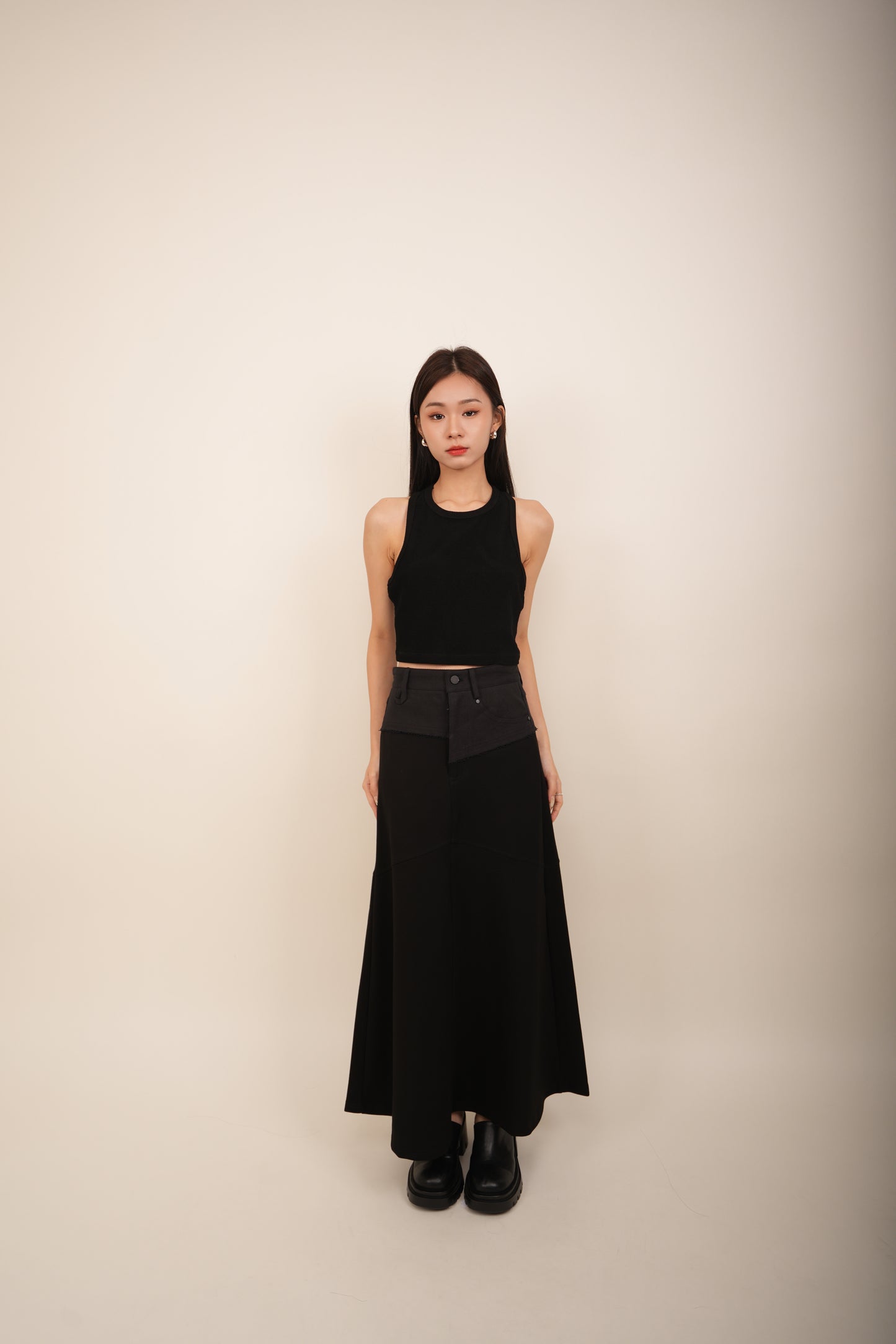 Jeans Combination Cotton Skirt