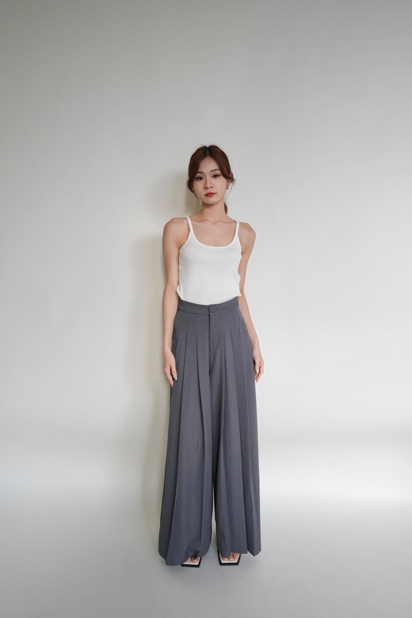 Pleated Wide Leg Pants