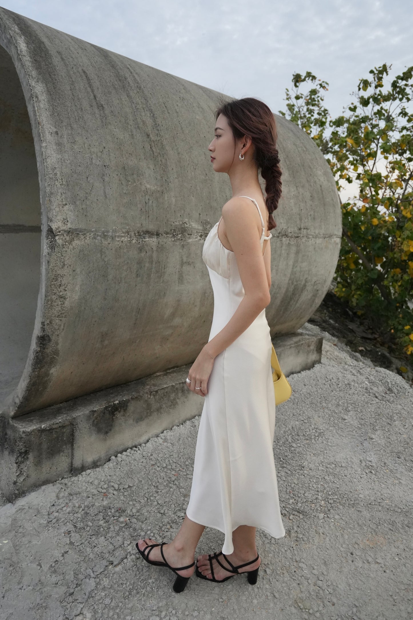 Silk Dress With Slit