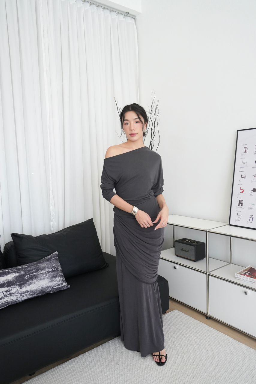 Fitted Stretchy Long Sleeve Dress Set