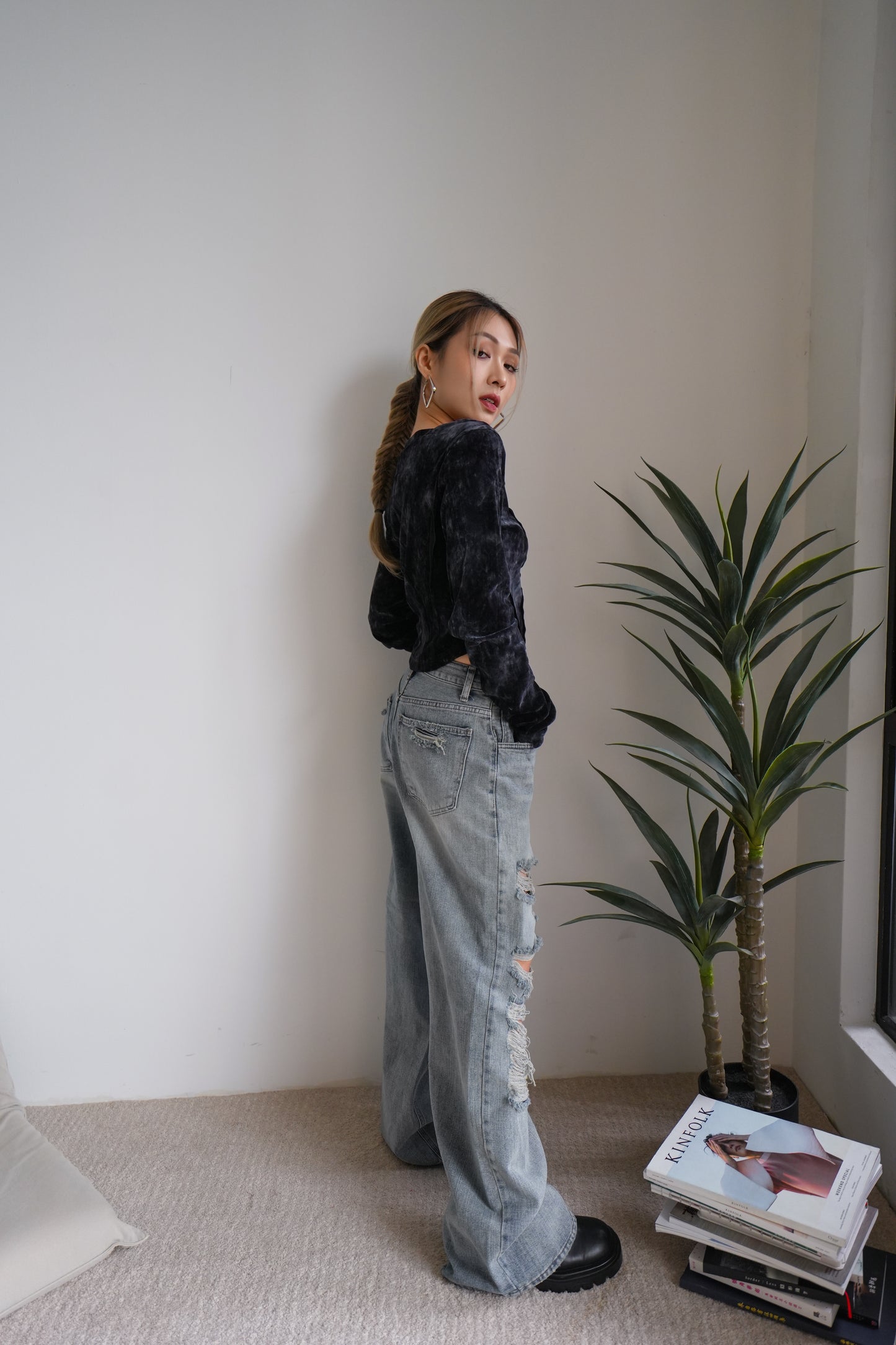 Ripped Jeans Trousers