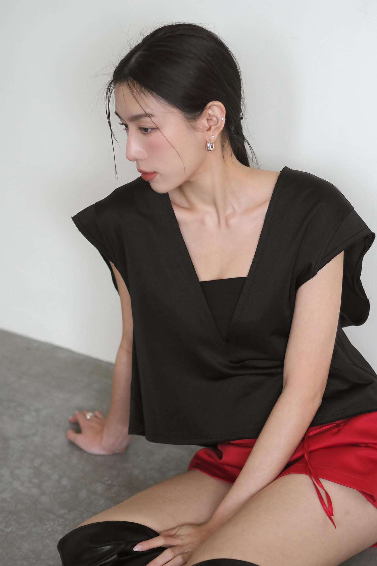 Classic V Neck Loose Top