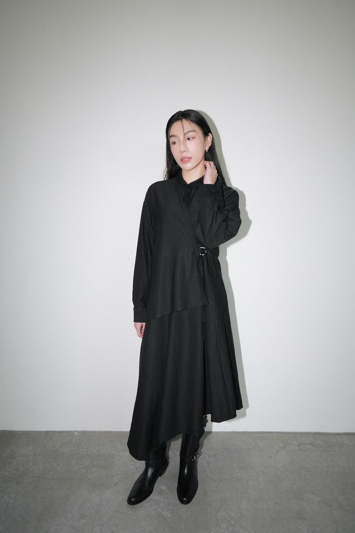 Irregular Dress With Adjust Belt