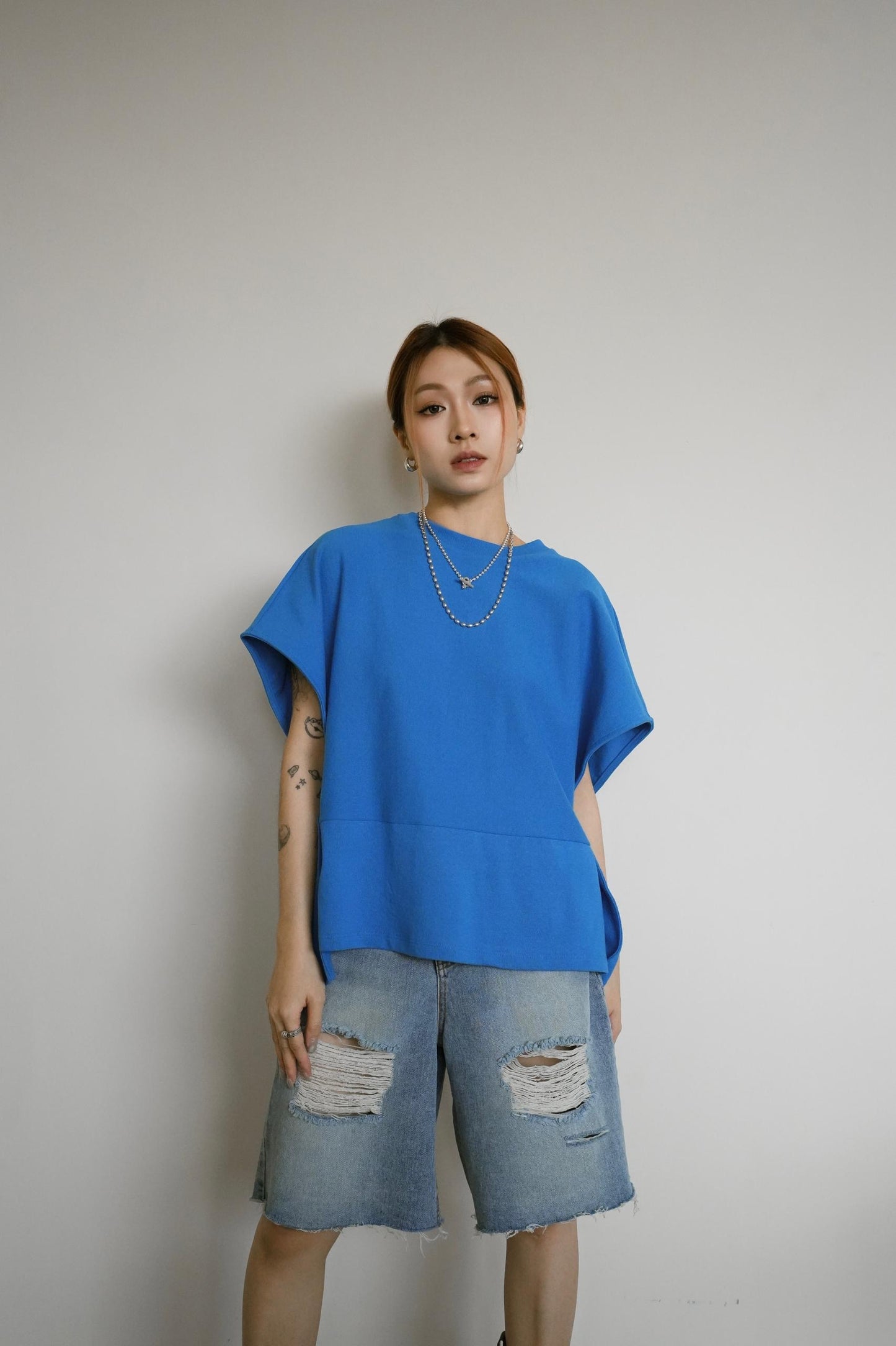 Elastic Basic Round Neck Top