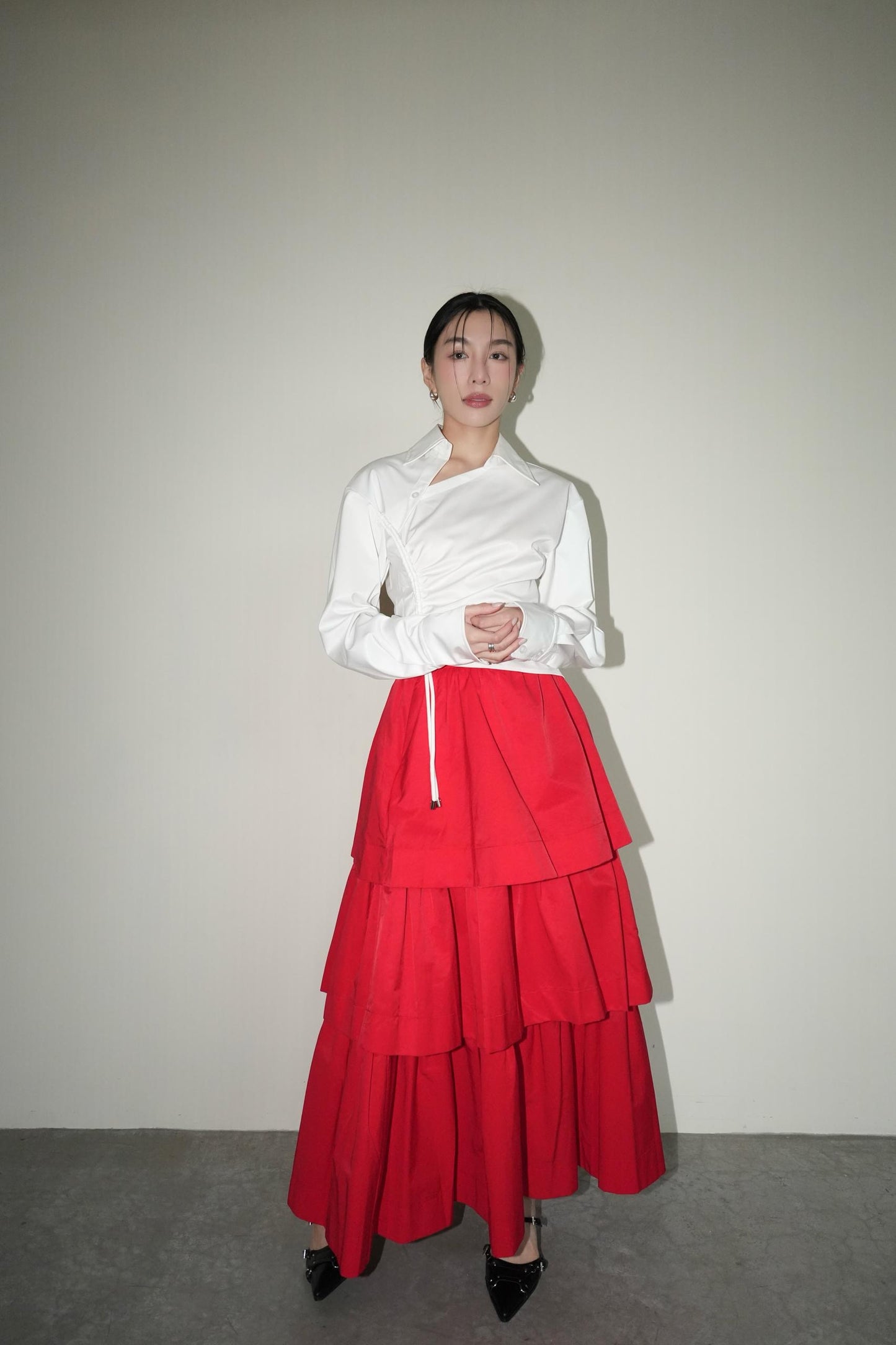 Drawstring Slim Shirt