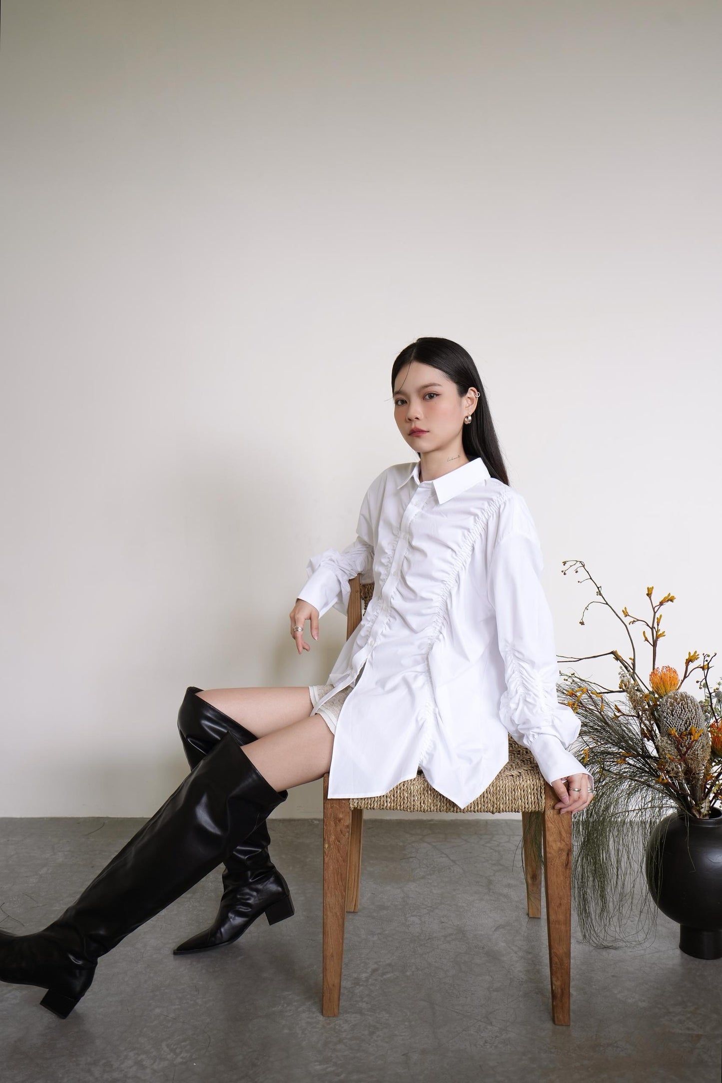 Pleated Design Shirt