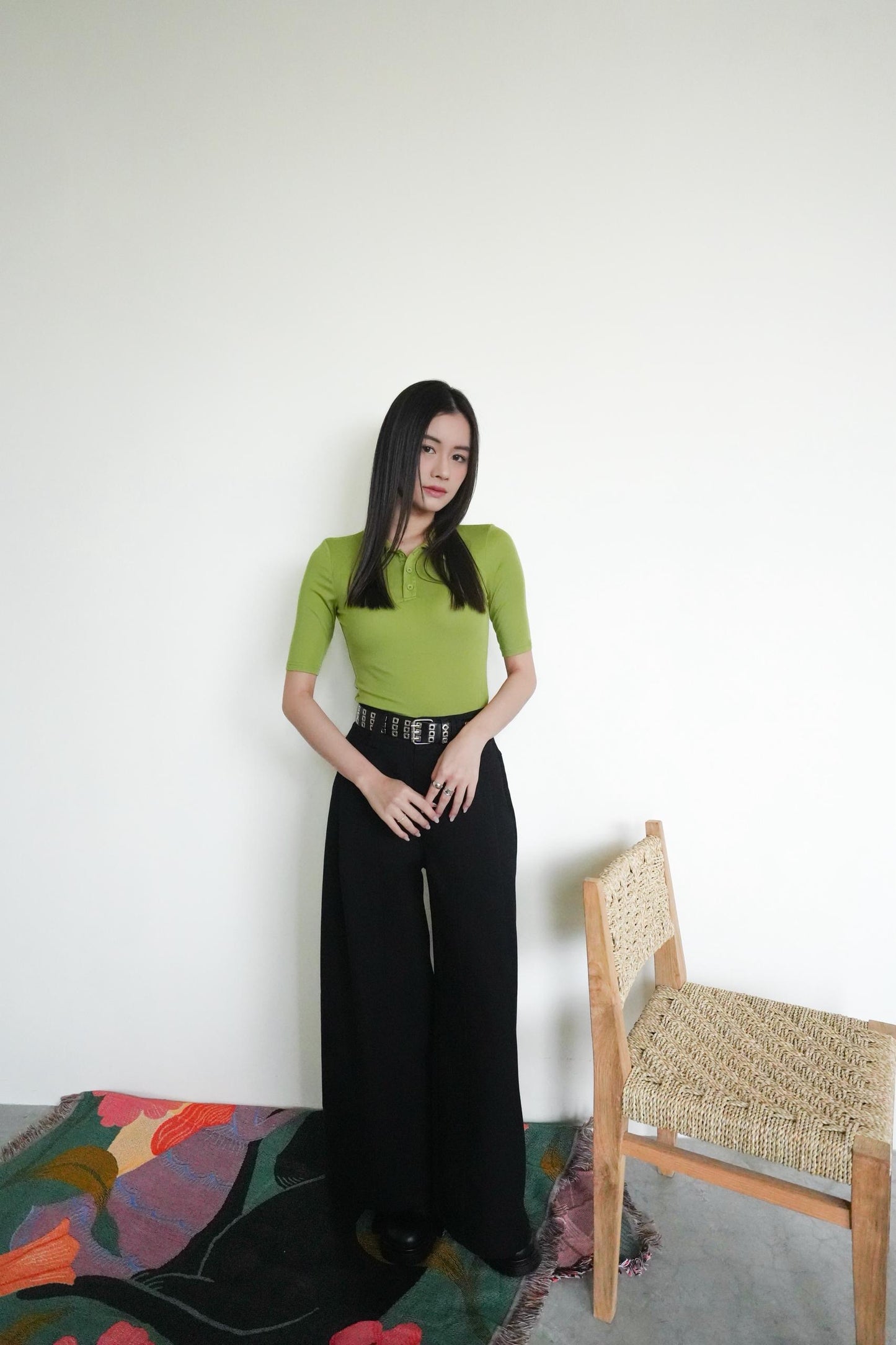 Short Sleeve Collared Top