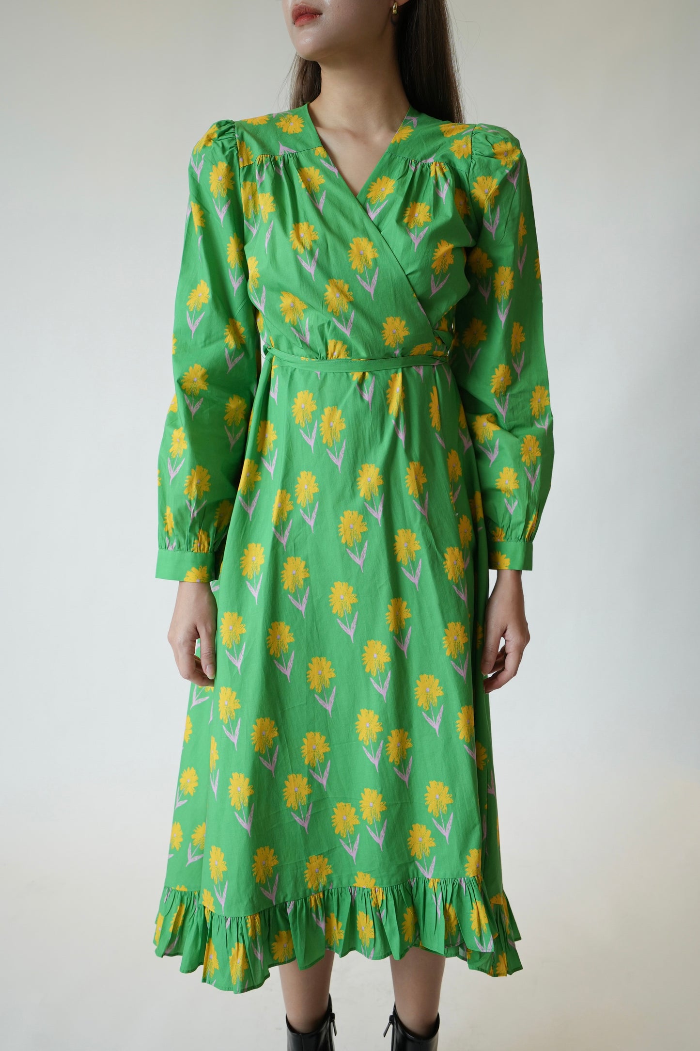 Floral Print Wrap Dress
