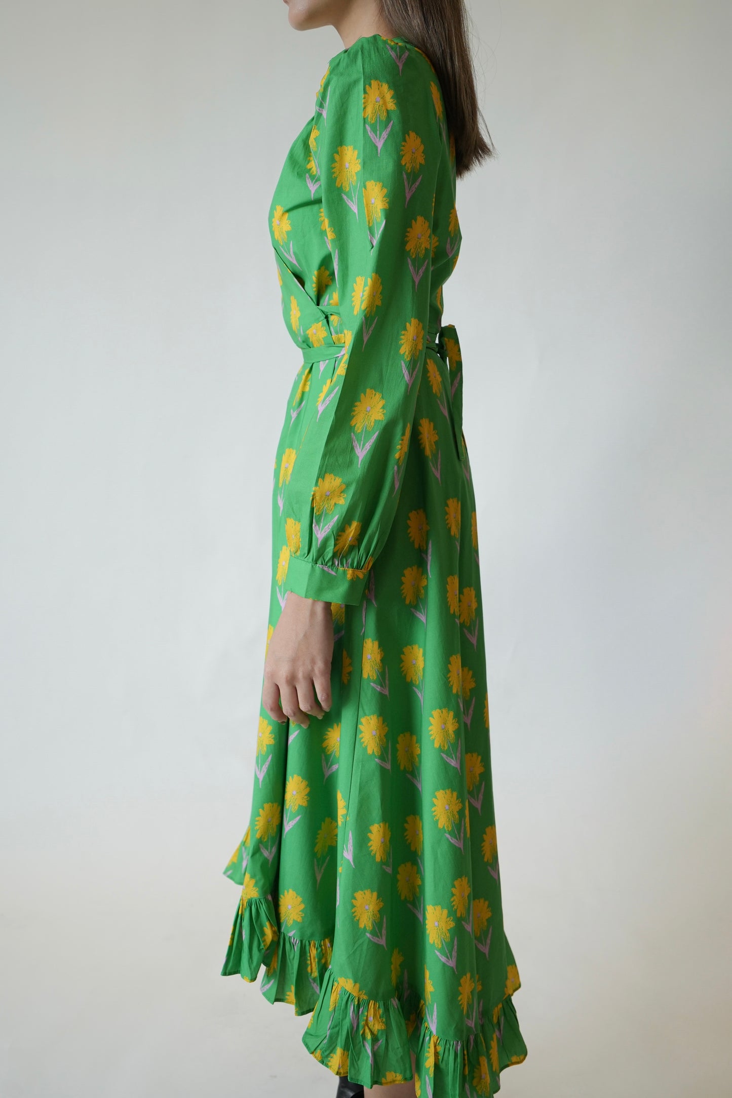 Floral Print Wrap Dress