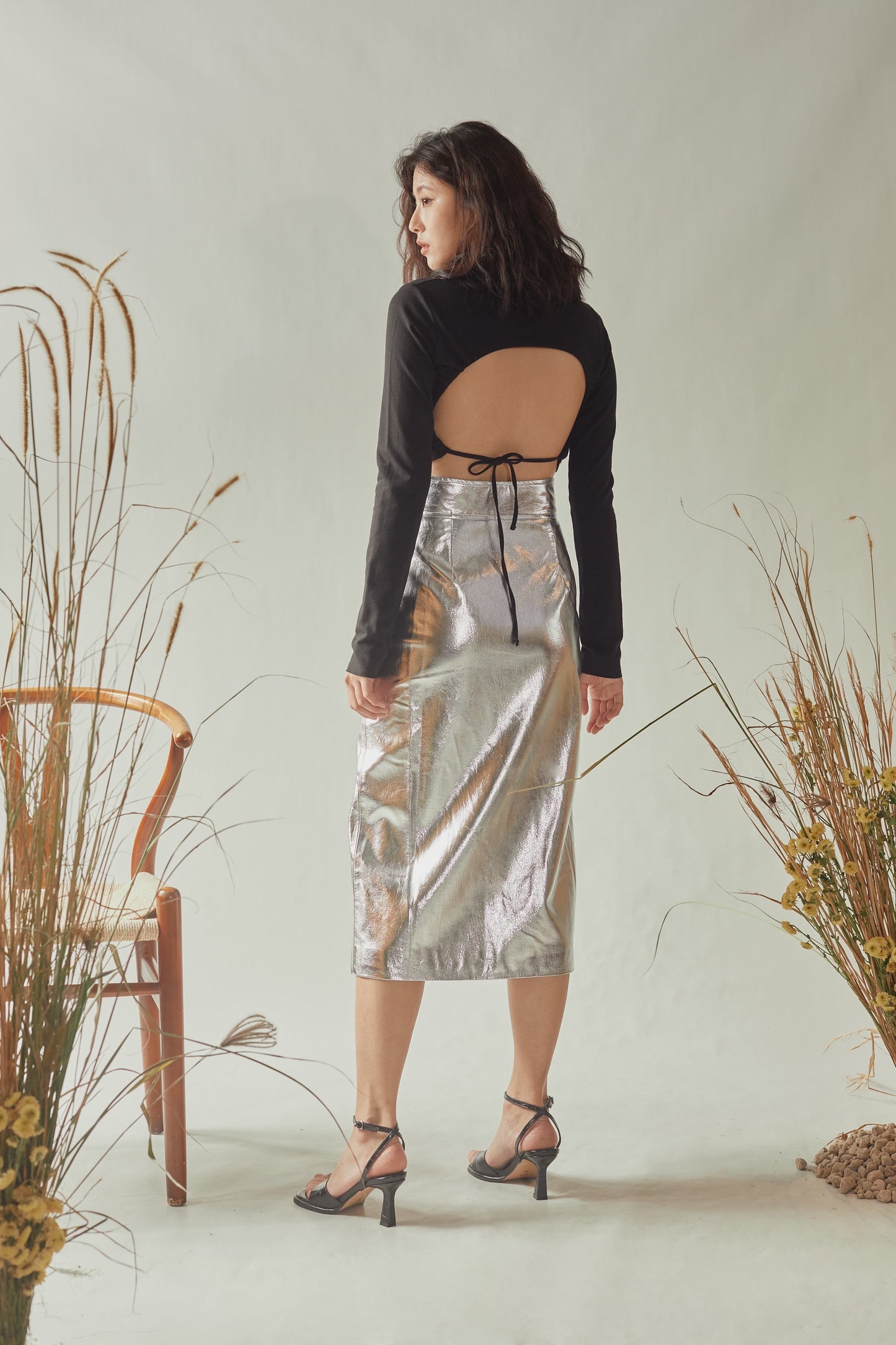 Back Less Strap Detail T-shirt