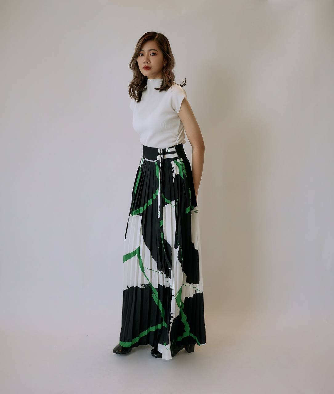 Accordion Pleated Skirt