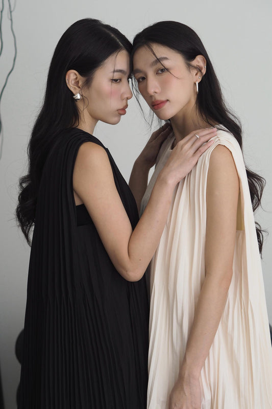 Sleeveless Pleated Dress