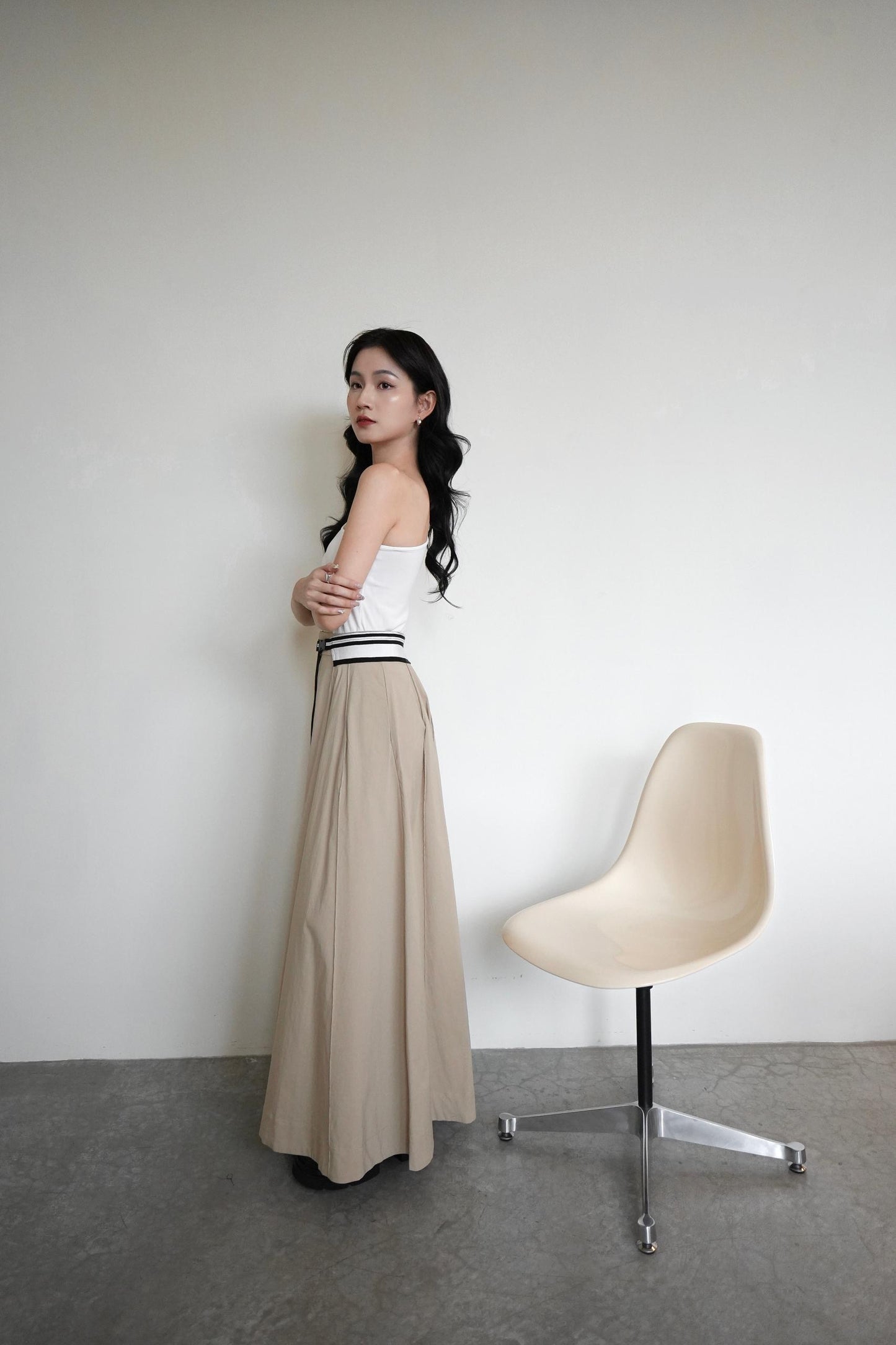 Wide Leg Pants With Belt