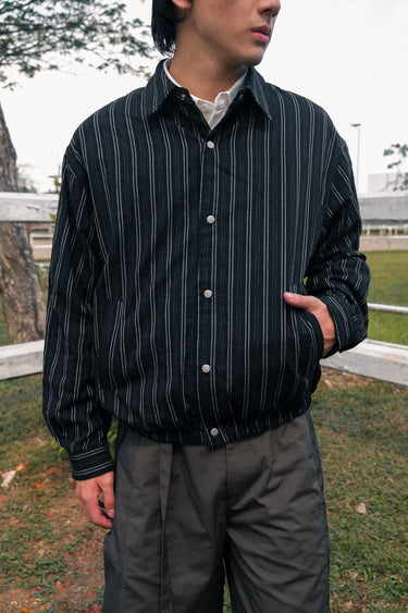 Striped Shirt With Stretch Hem