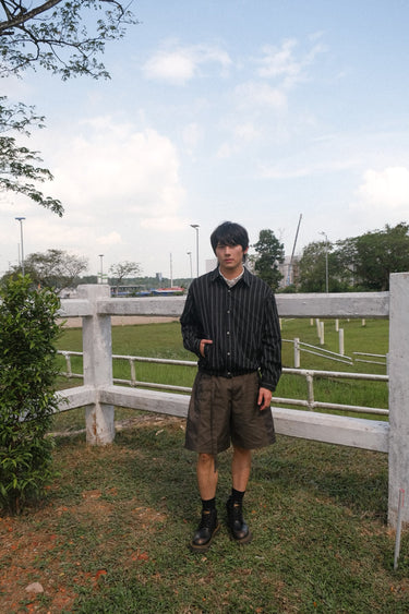Belted Knee-Length Shorts