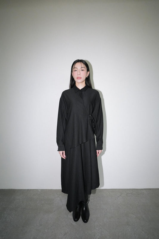 Irregular Dress With Adjust Belt