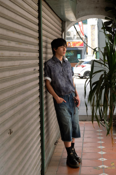 Loose Fit Denim Bermuda Short