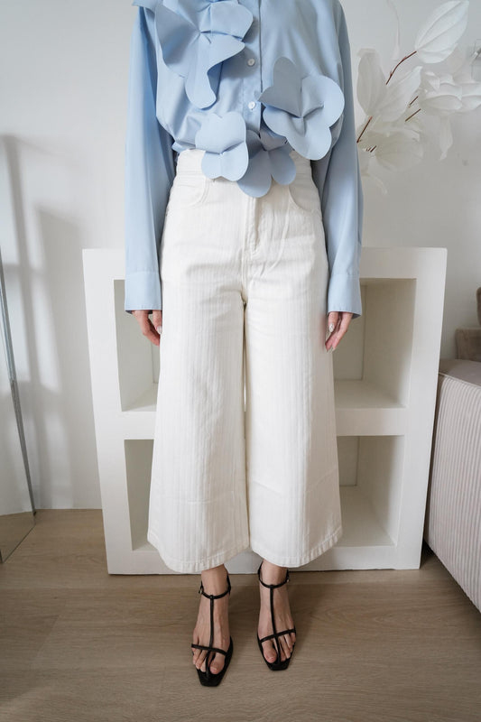 Structured A-Cut Wide Denim
