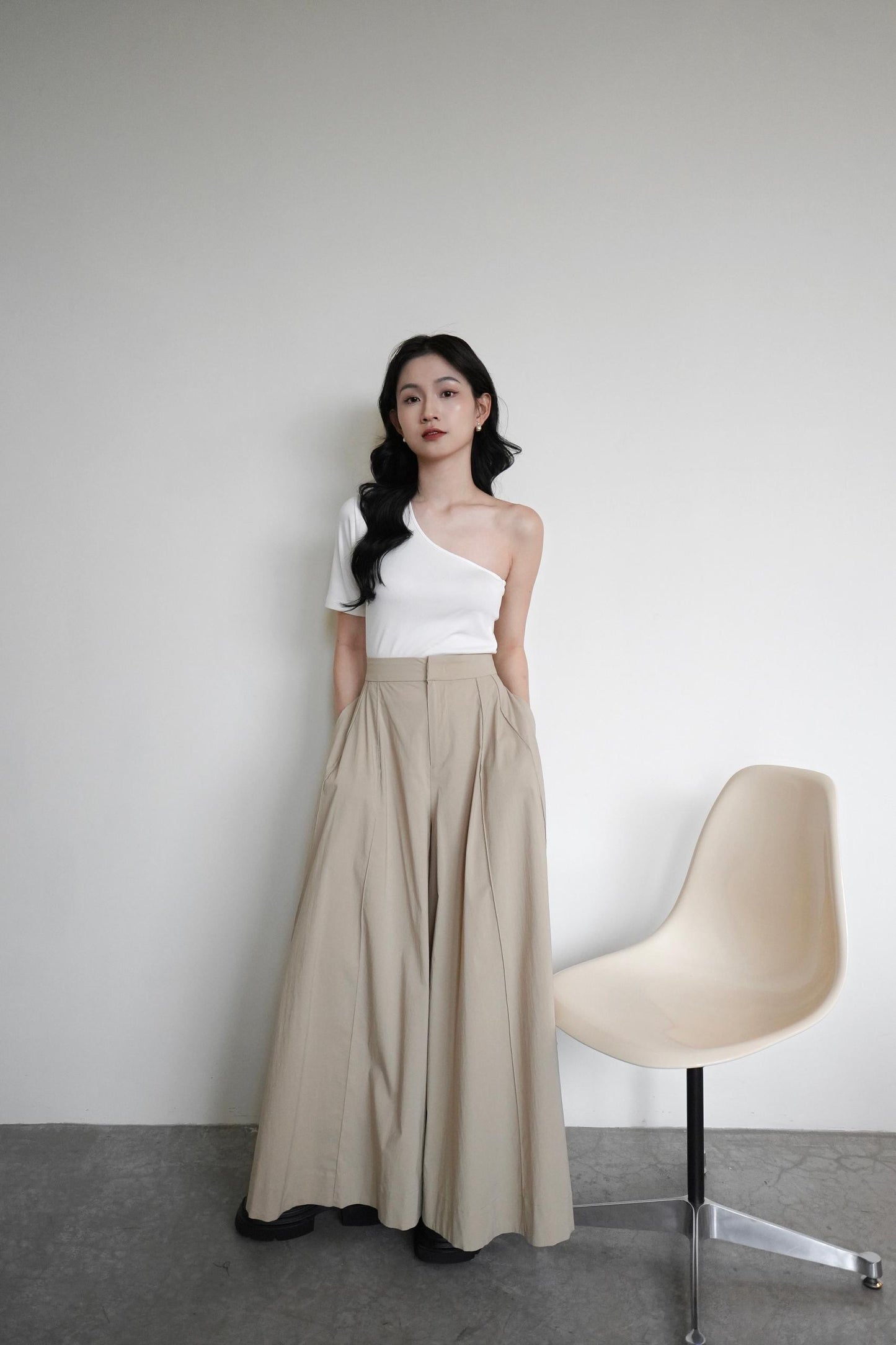 Wide Leg Pants With Belt