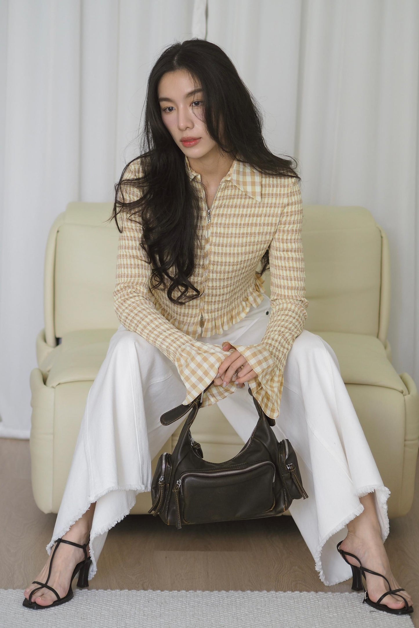 Plaid Stretch Long Sleeve Shirt