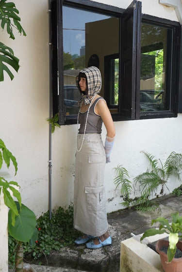 Straight Cut Cargo Skirt