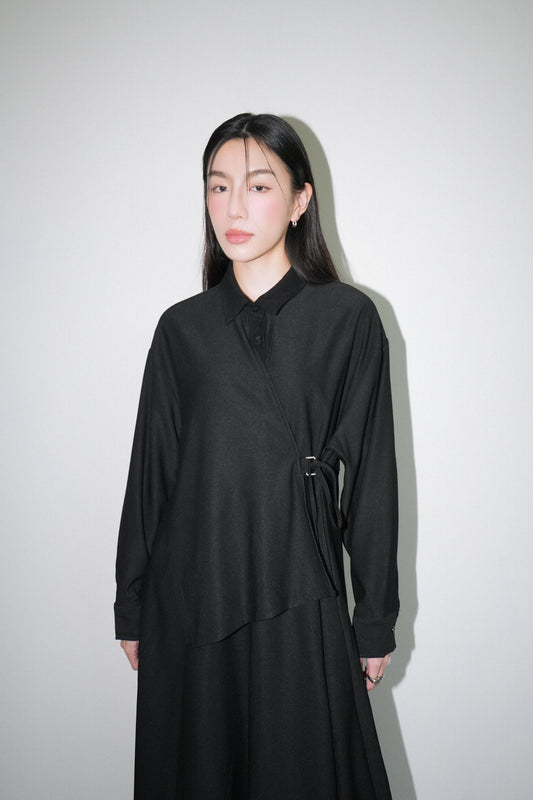 Irregular Dress With Adjust Belt