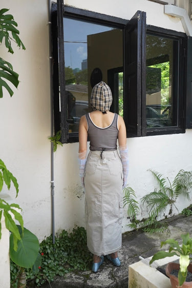 Straight Cut Cargo Skirt