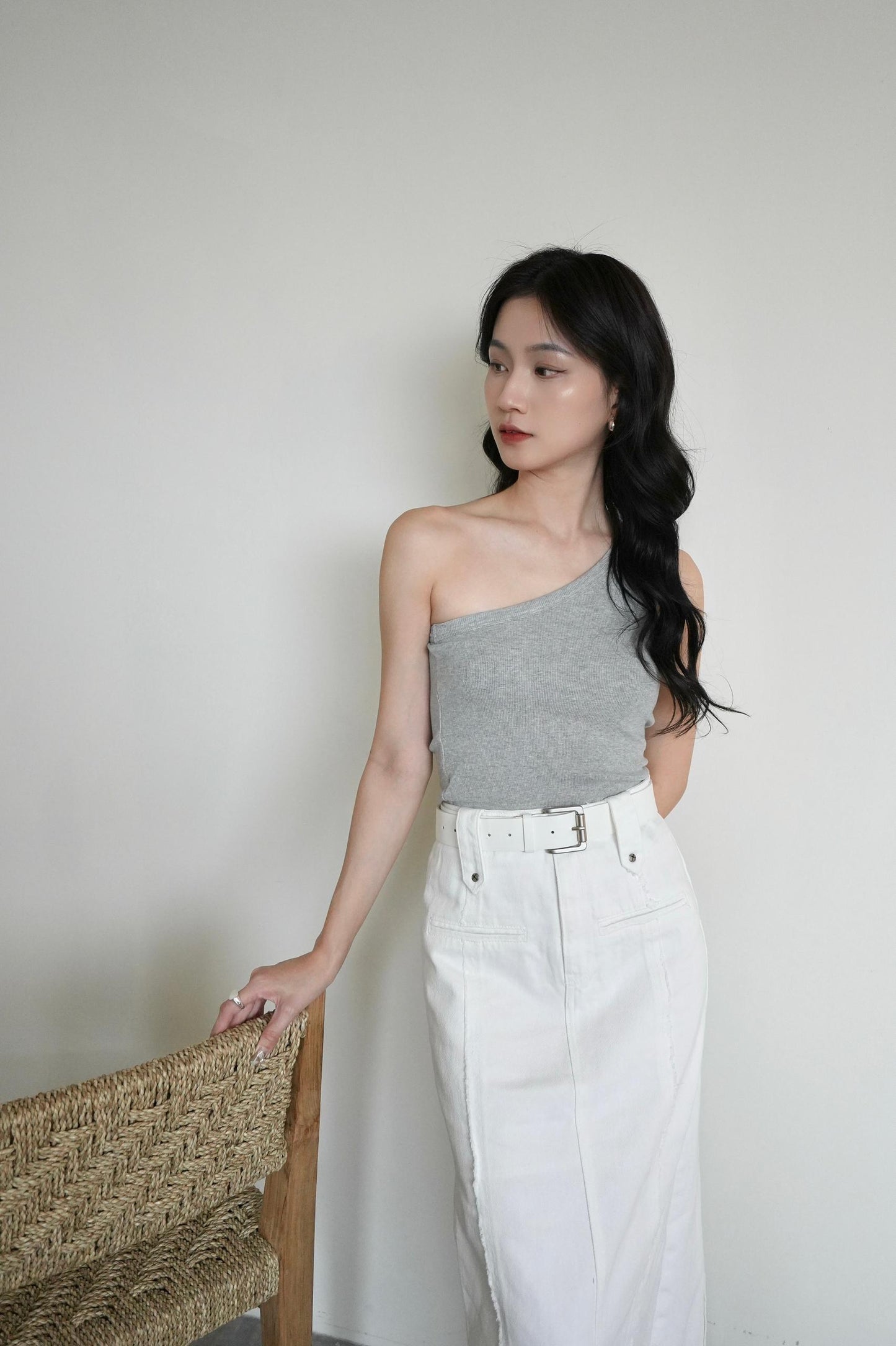 One Shoulder Sleeveless Top